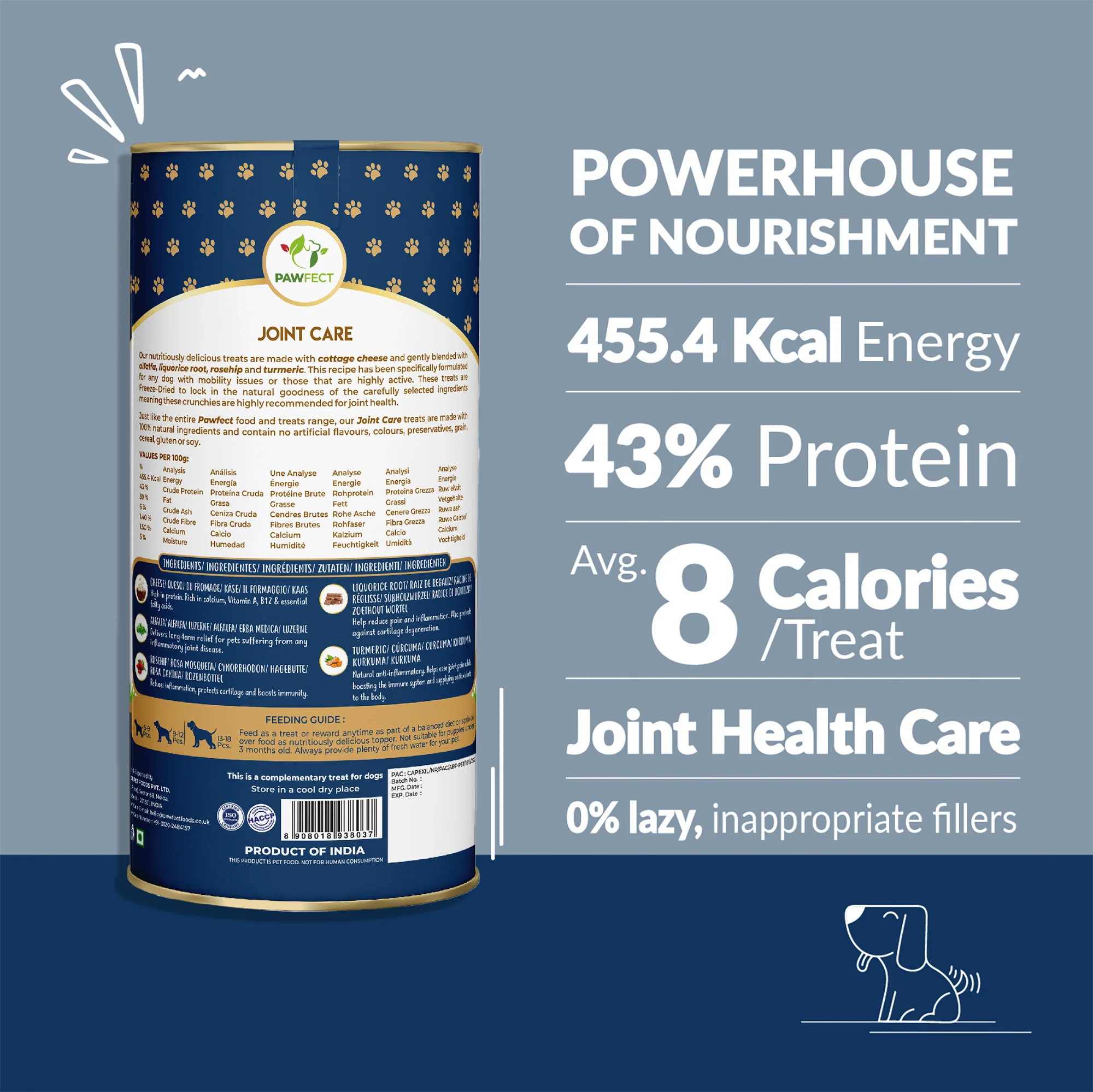 Pawfect Nature's Munch Freeze Dried Dog Treats Joint Care 75g - Image 2