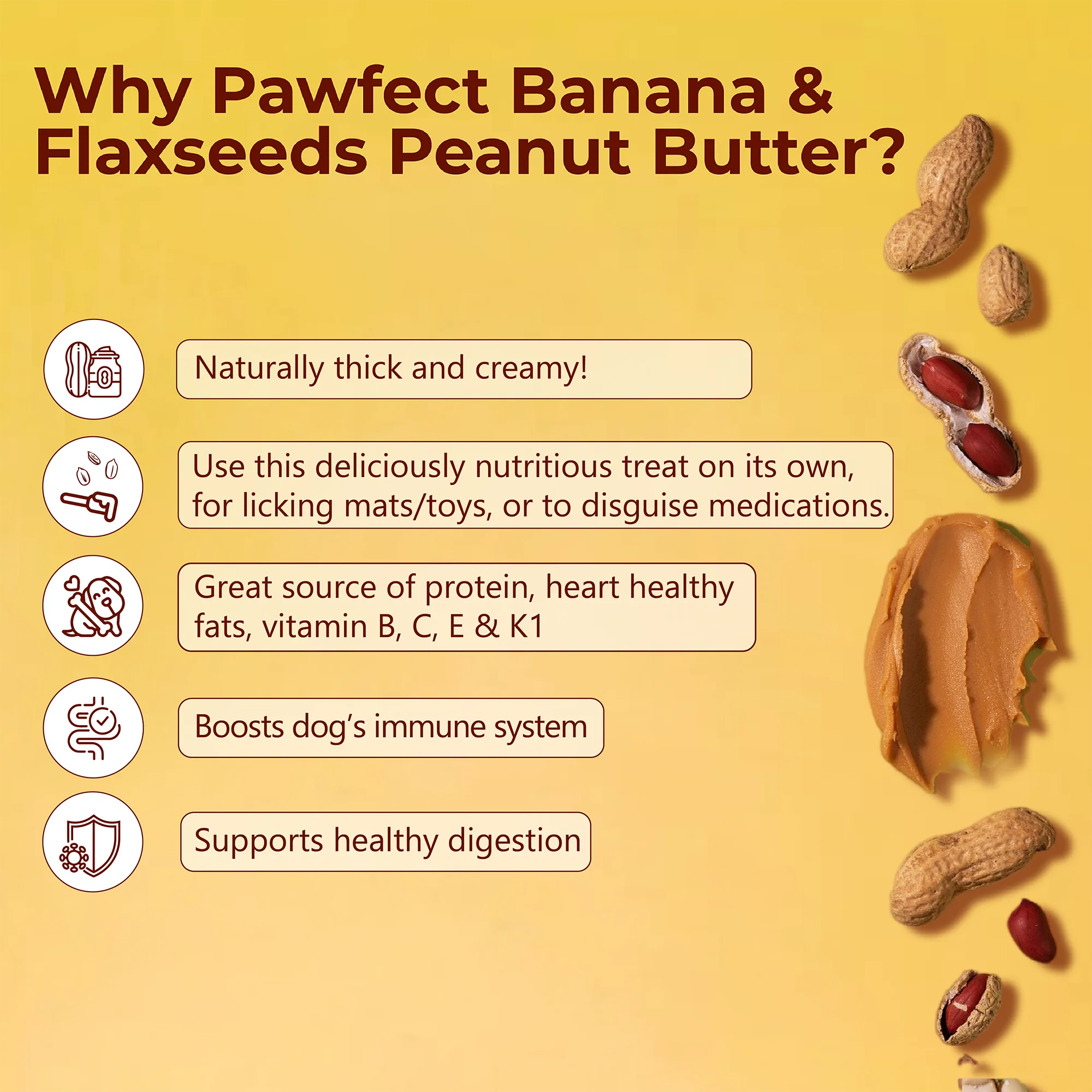 Pawfect Peanut Butter, Banana & Flaxseeds 275g - Image 2
