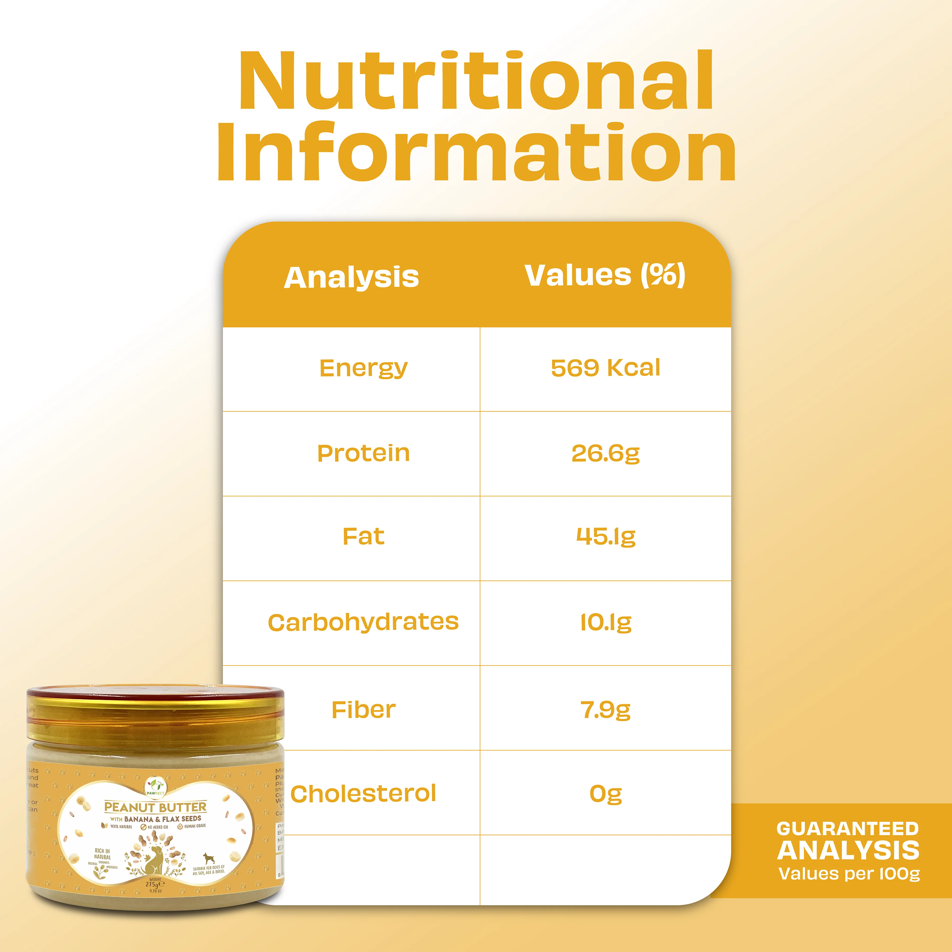 Pawfect Peanut Butter, Banana & Flaxseeds 275g - Image 3