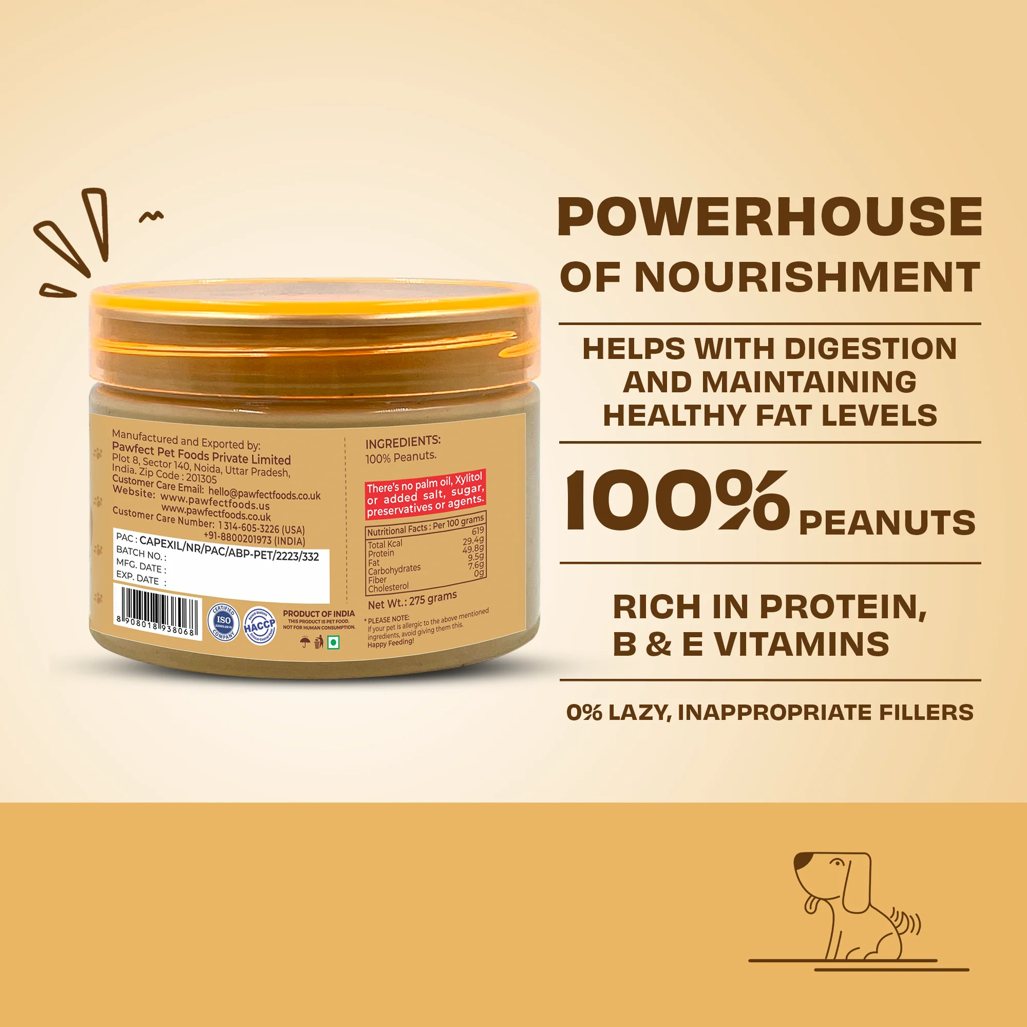 Pawfect Peanut Butter Original 275g - Image 2