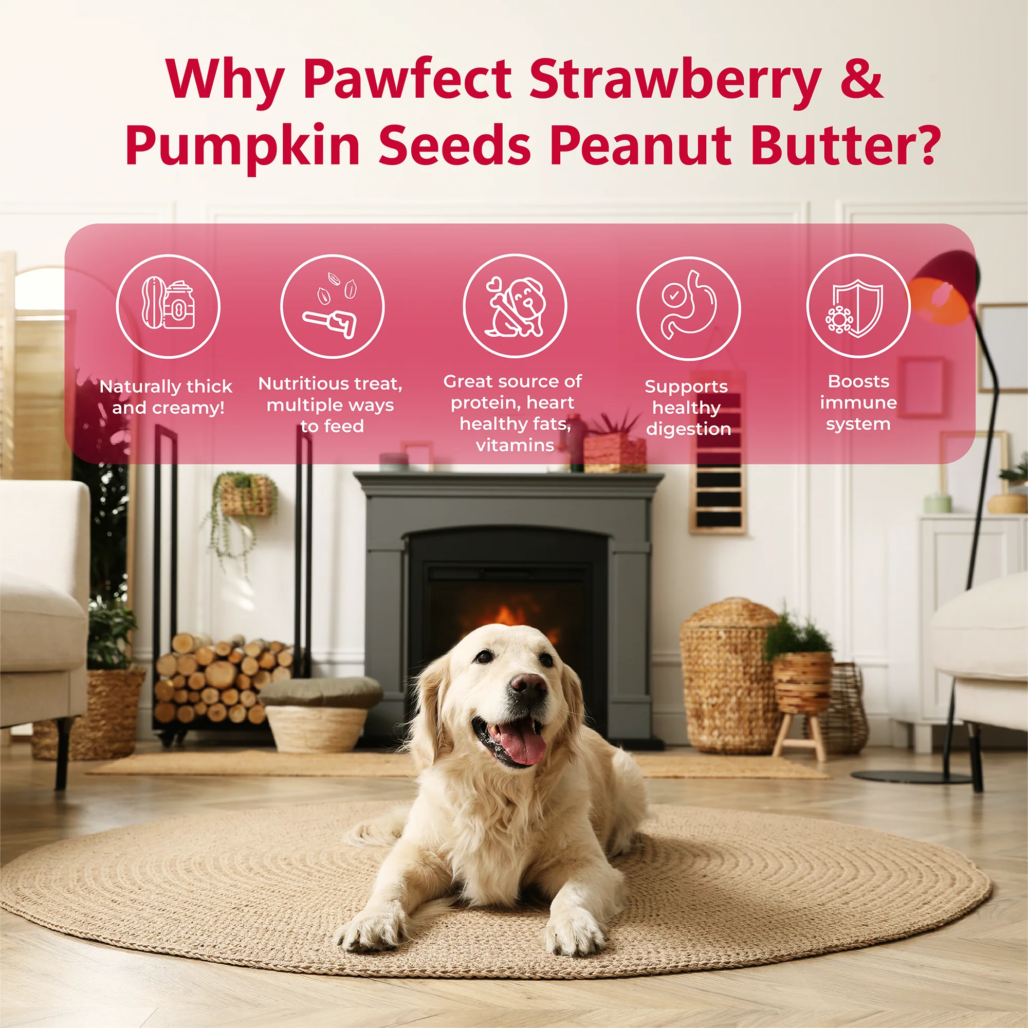 Pawfect Peanut Butter, Strawberry & Pumpkin Seeds 275g - Image 5