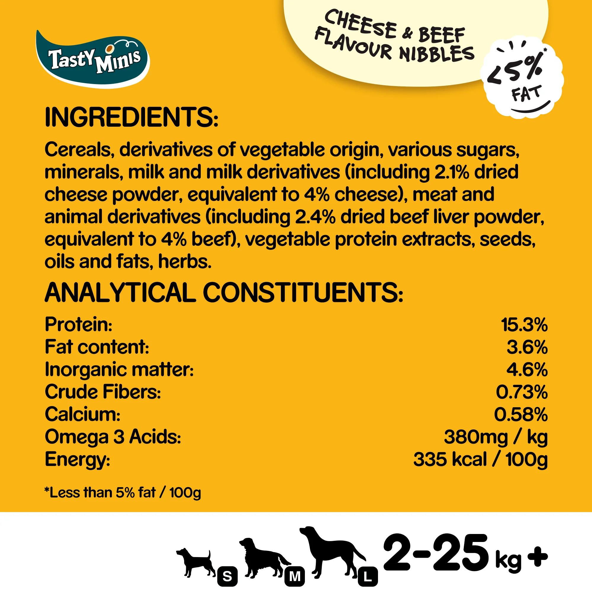 Pedigree Tasty Minis Cheesy Nibbles Cheese & Beef 140g - Image 3