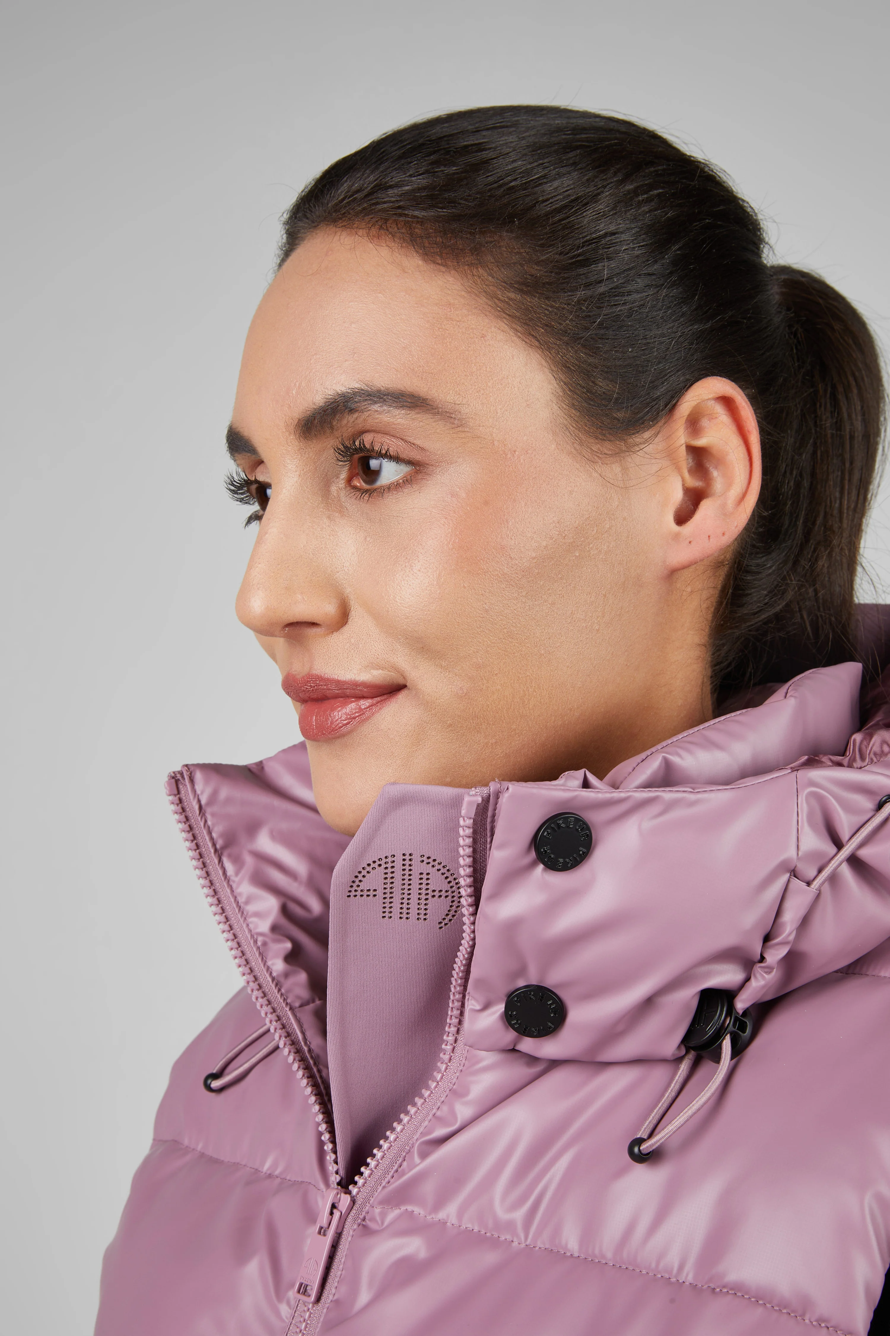 Pikeur Quilted Vest 8004 Athleisure Berry Blush - Image 4