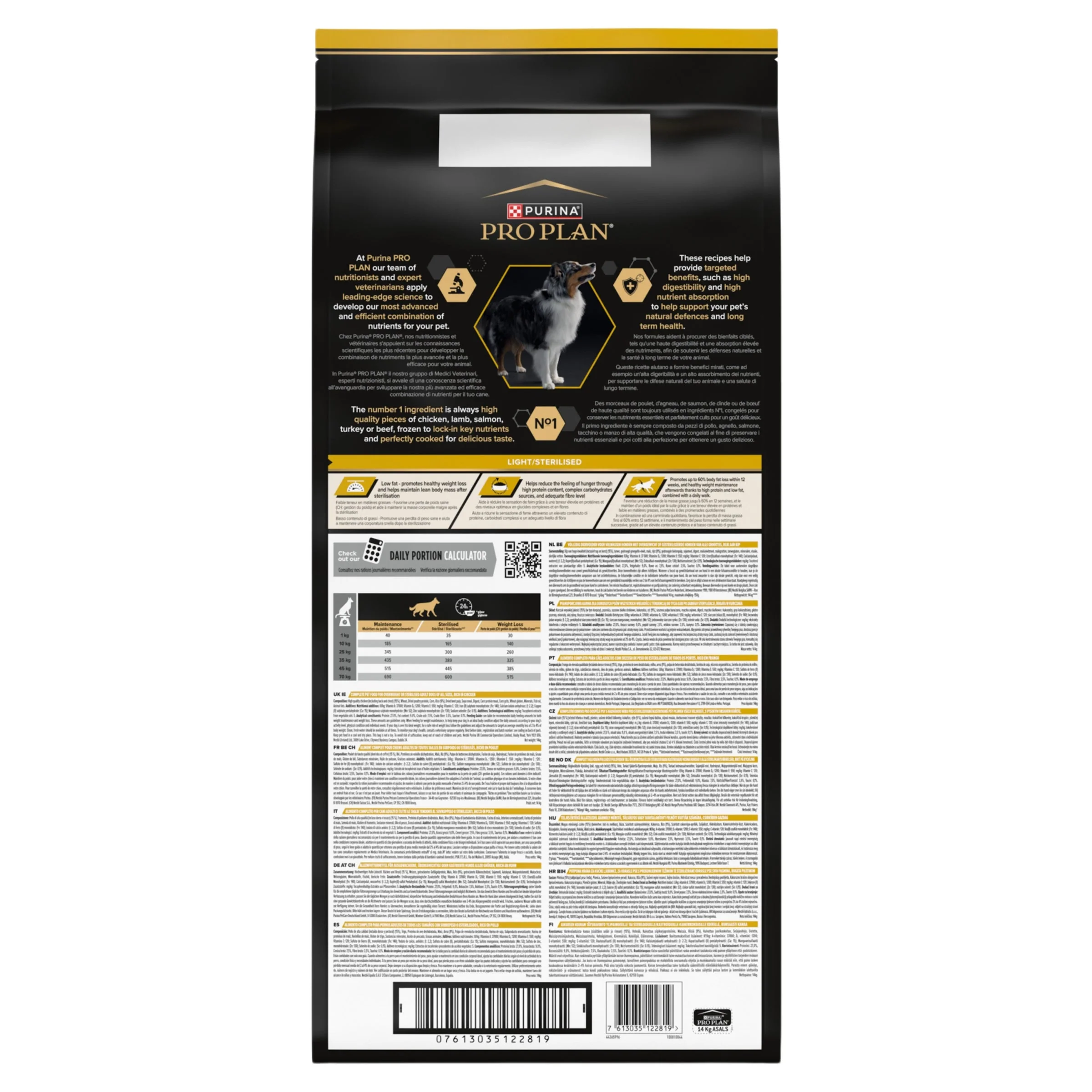 Pro Plan Dog - Adult All Size Light Sterilised Chicken & Rice 14kg - Image 7