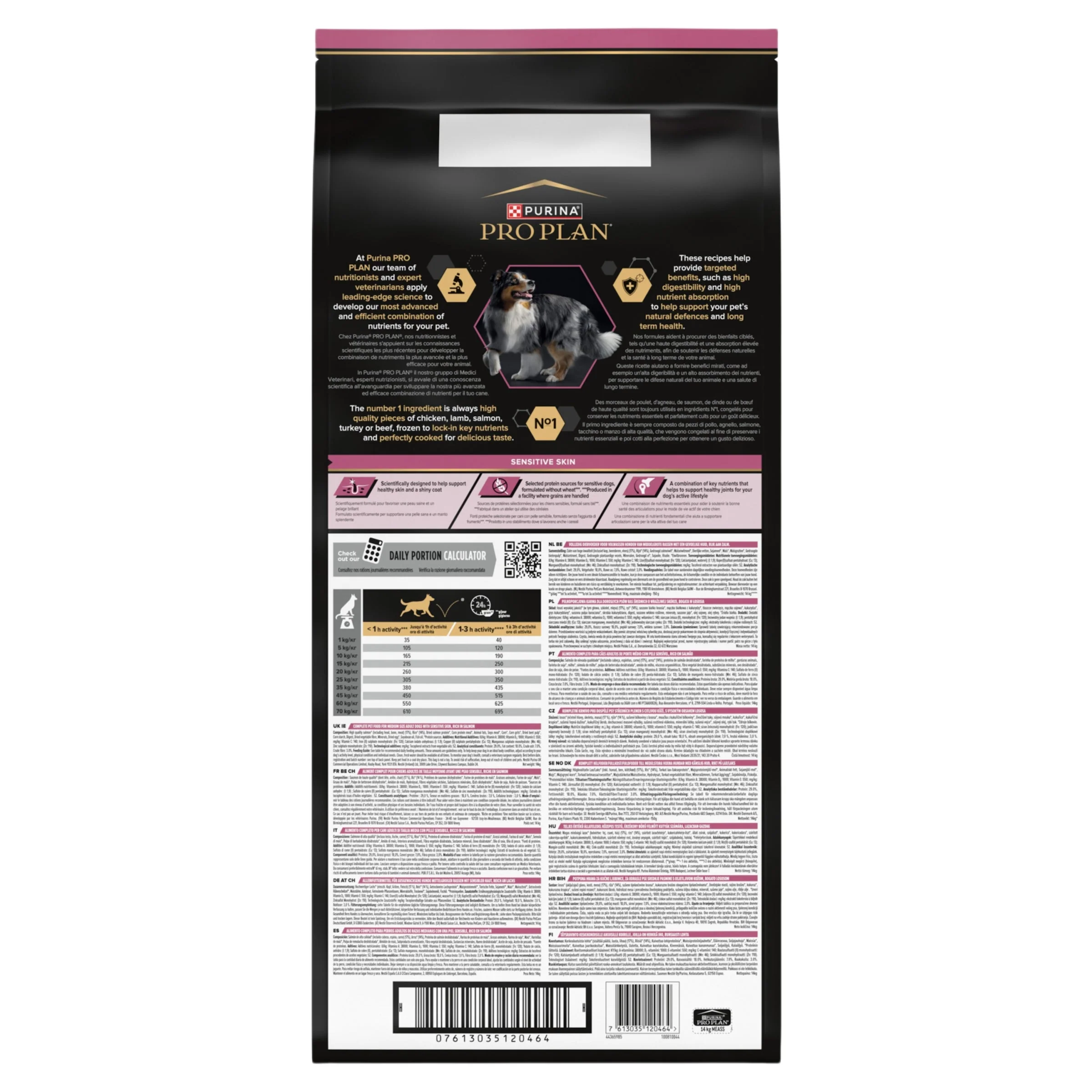 Pro Plan Dog - Adult Medium Sensitive Skin Salmon & Rice 14kg - Image 3