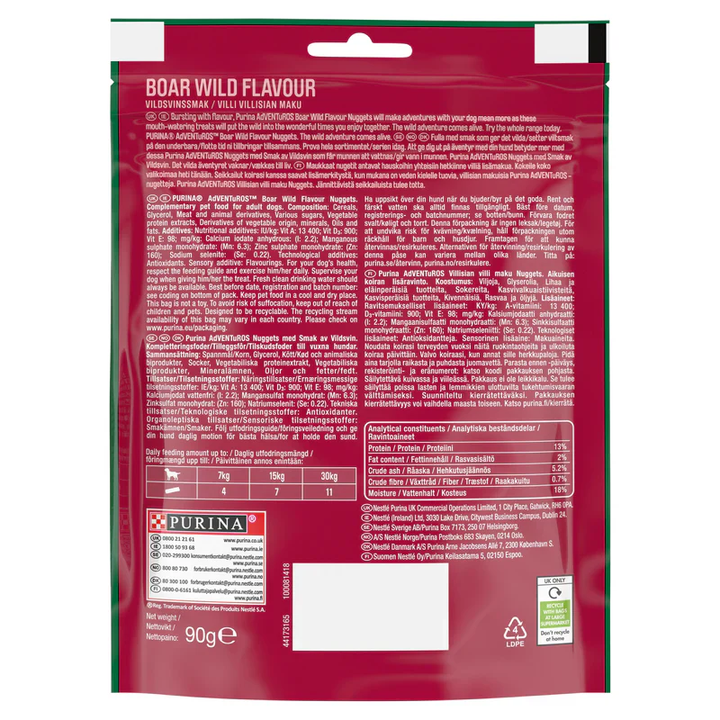 Purina Adventuros Nuggets Wild Boar Flavour 90g - Image 2
