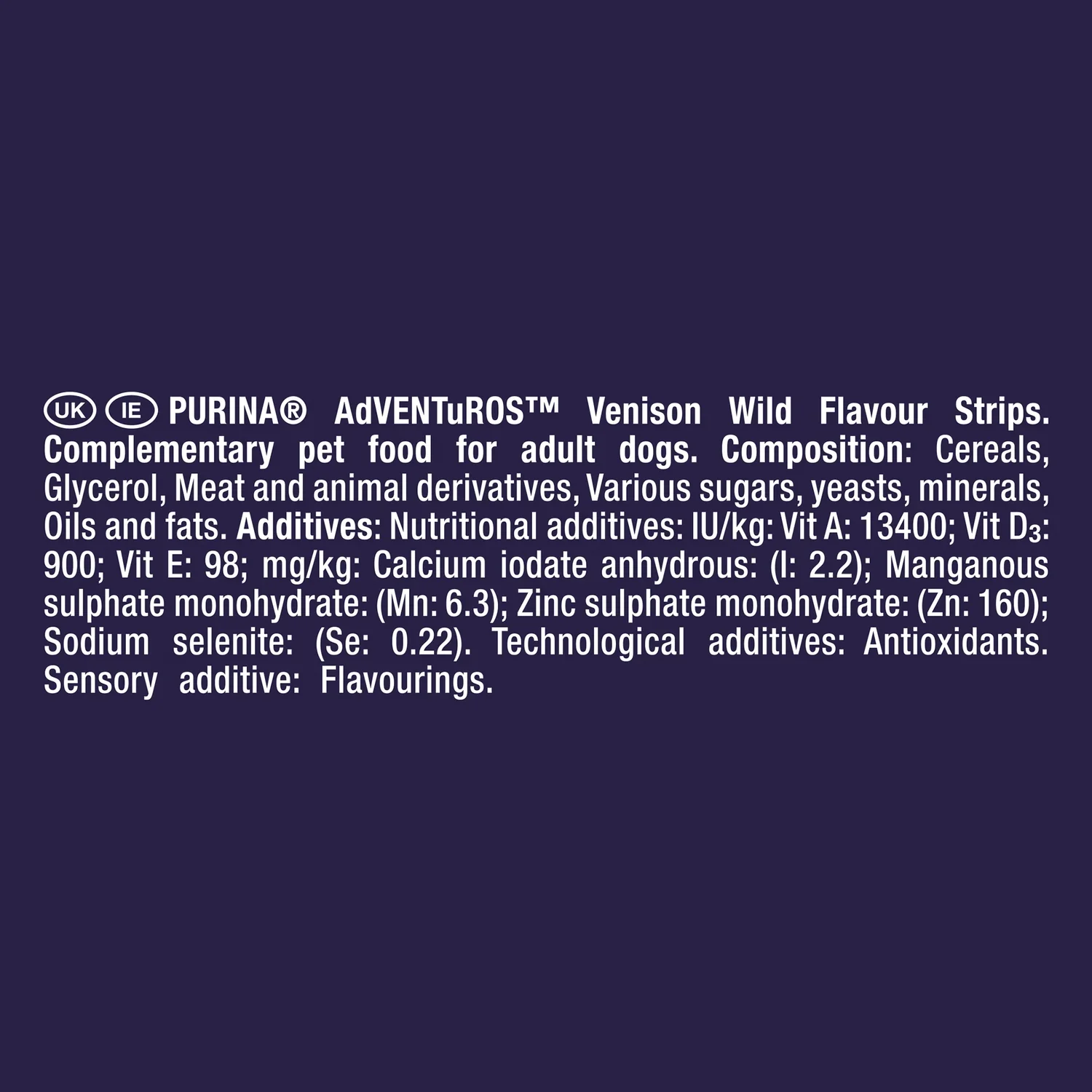 Purina Adventuros Strips Venison Flavour 90g - Image 3