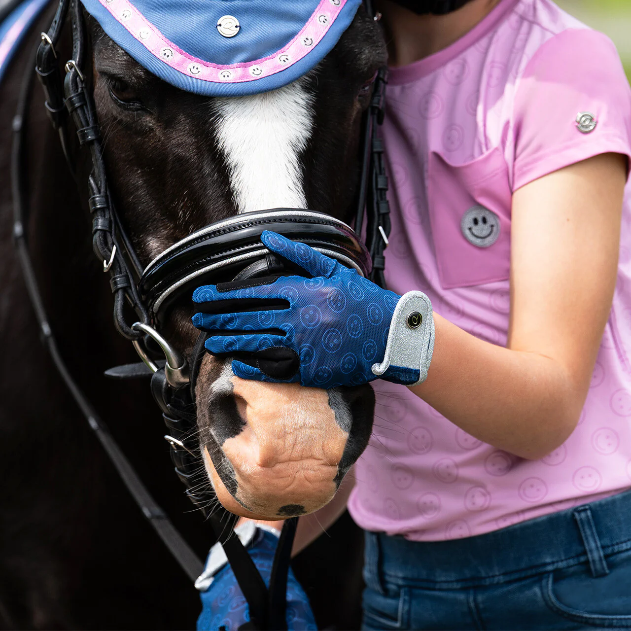 QHP Junior Glove Rosalynn Navy - Image 2