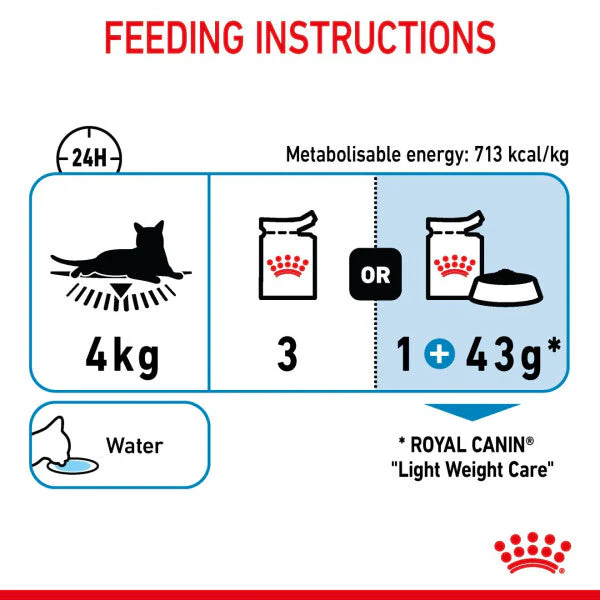 Royal Canin Cat - Pouch Box Light Weight Care In Jelly 12x85g - Image 2