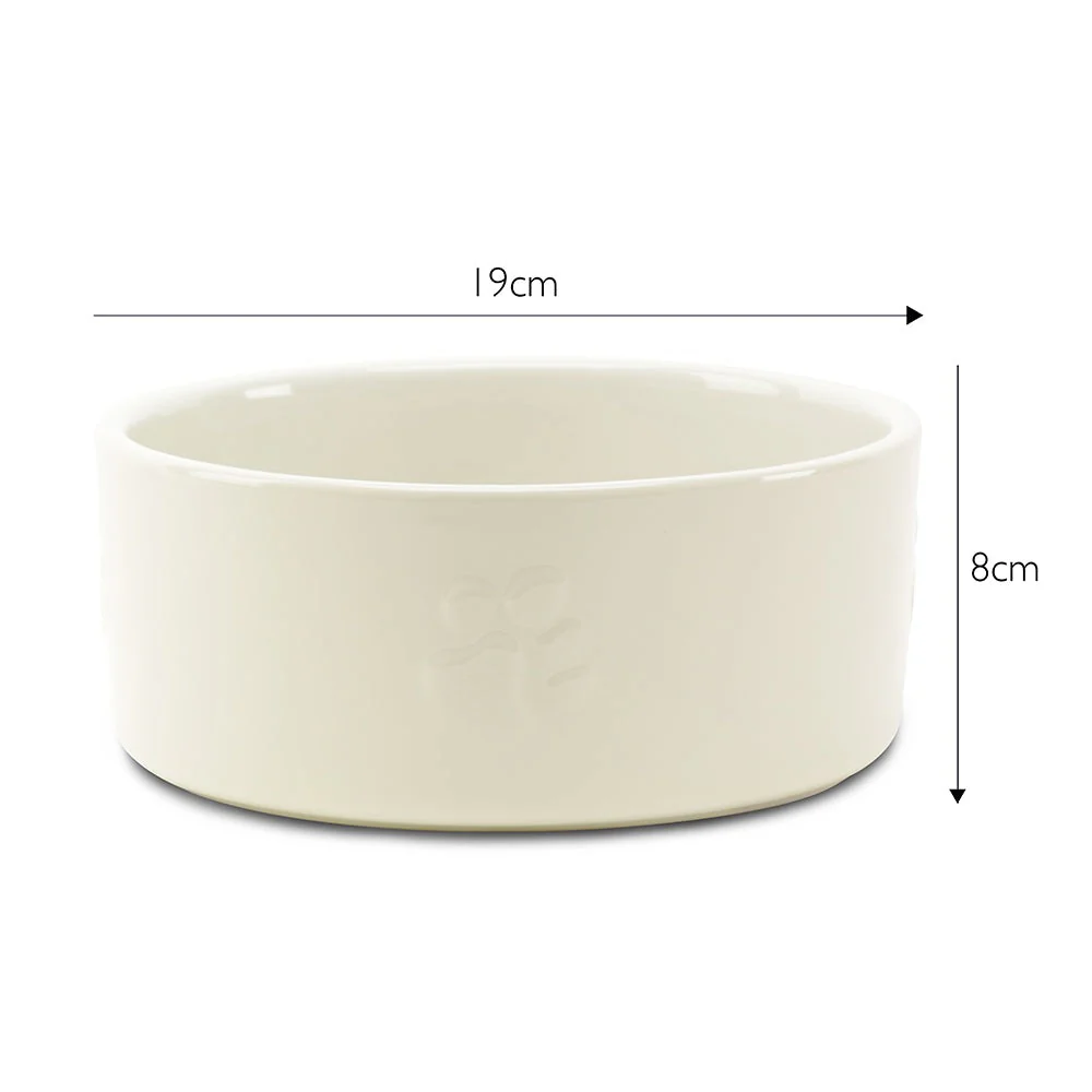 Scruffs Icon Food Bowl 19cm Cream - Image 2