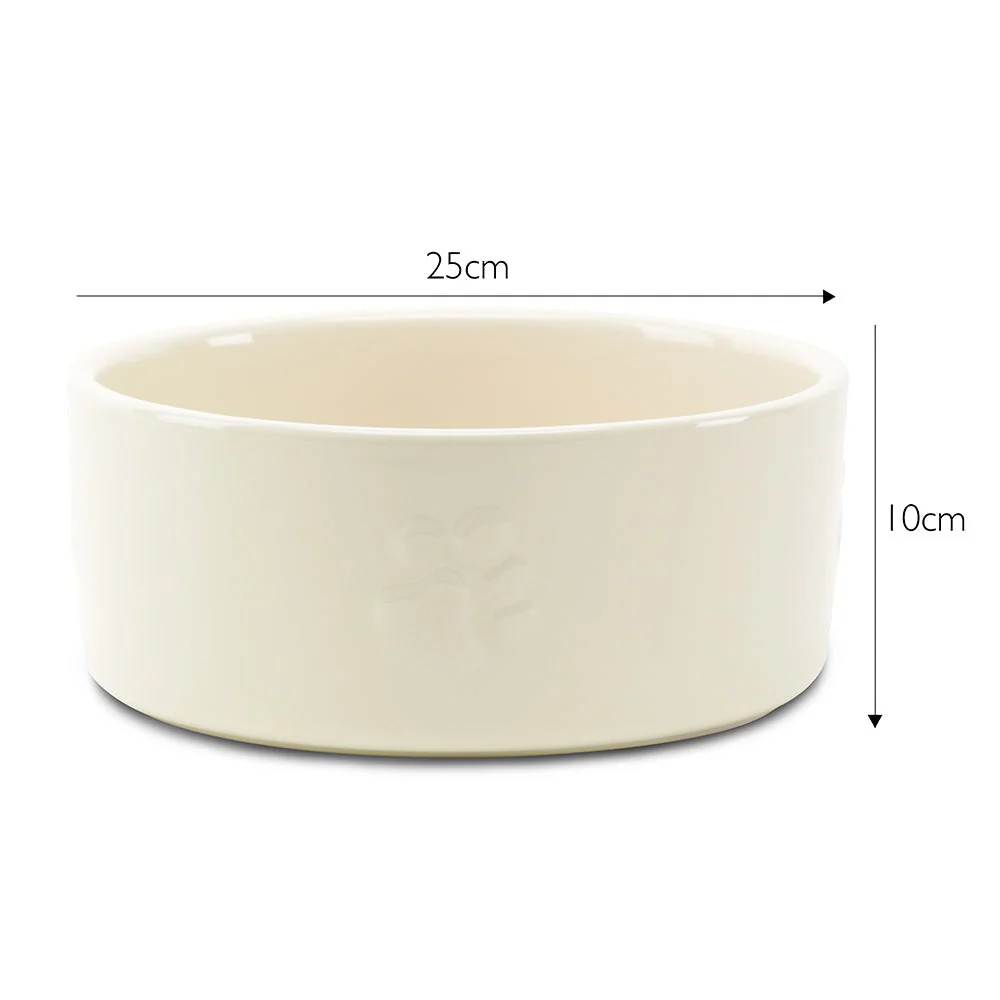 Scruffs Icon Food Bowl 25cm Cream - Image 2