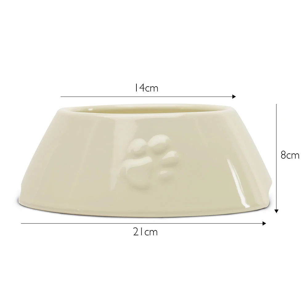 Scruffs Icon Long Eared Dog Bowl 21cm Cream - Image 2