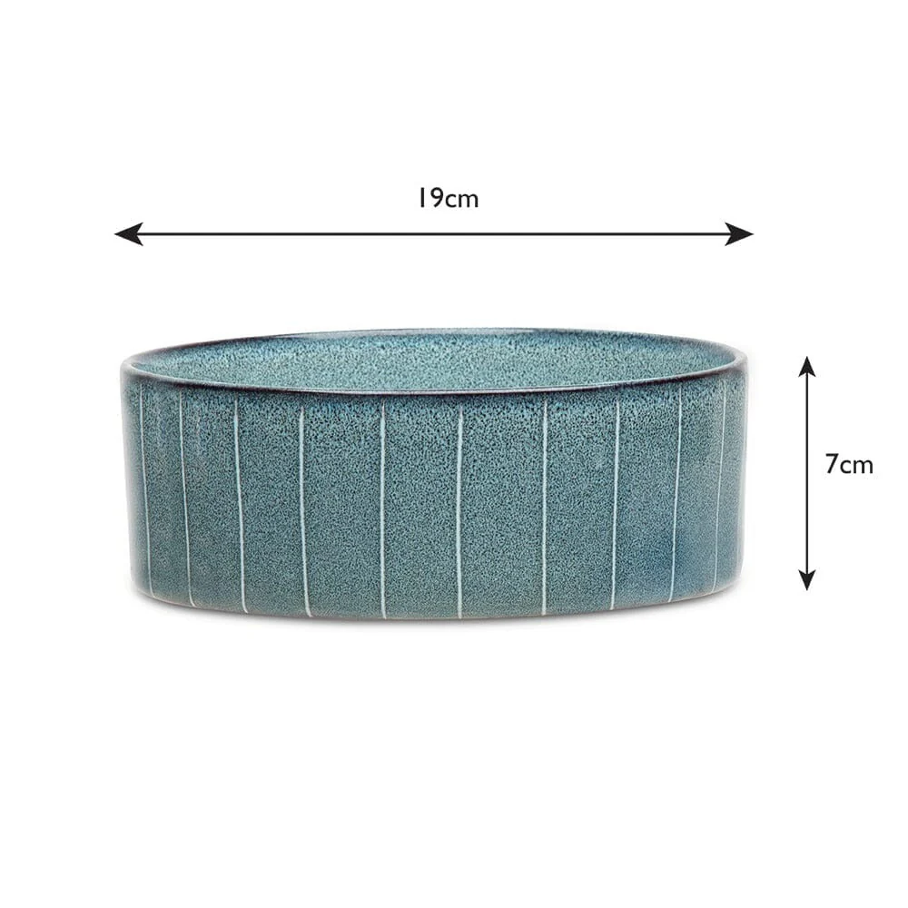 Scruffs Reactive Glaze Food Bowl Pinstripe 19cm - Image 2