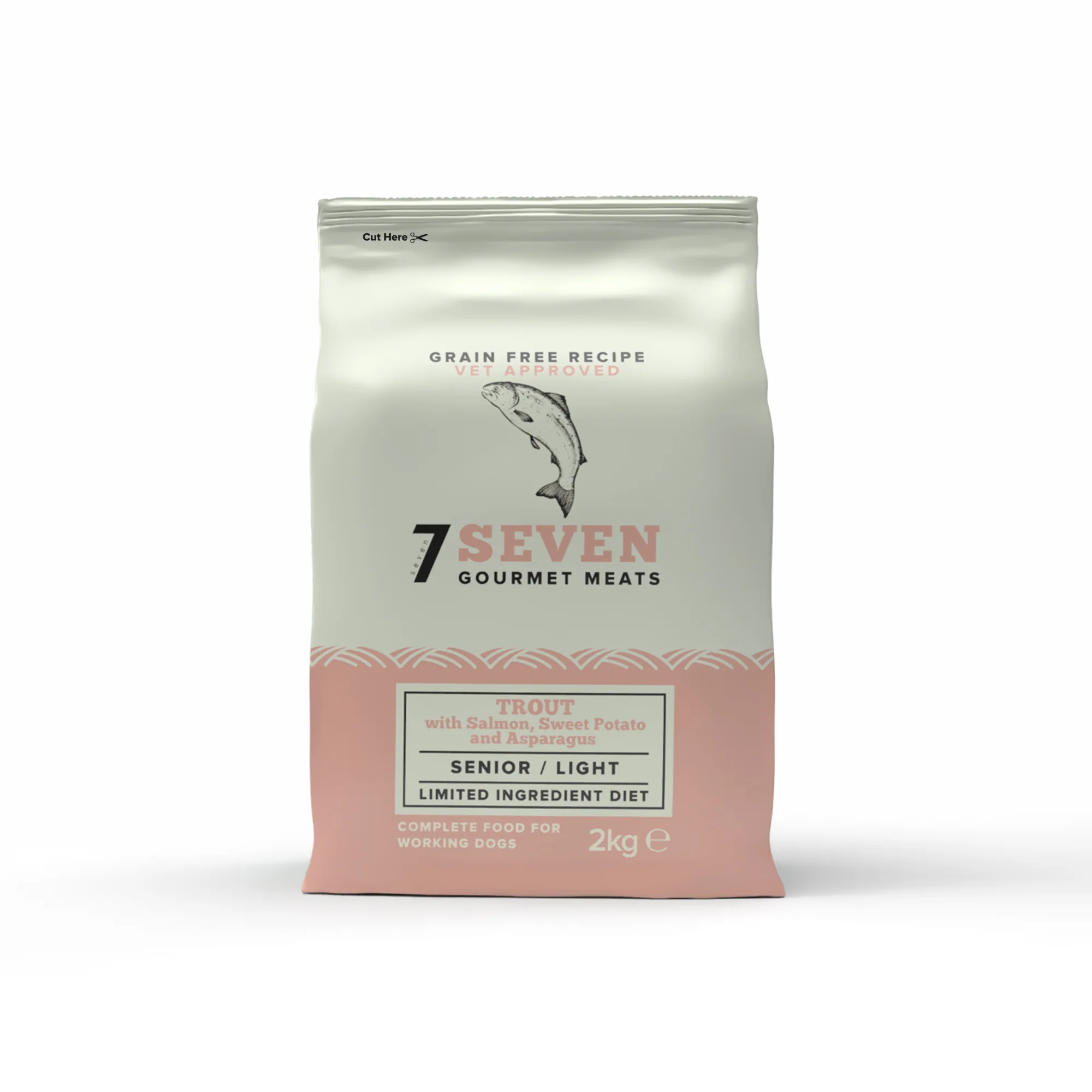 Seven Dog - Senior / Light Trout & Salmon with Sweet Potato & Asparagus Grain Free 2kg