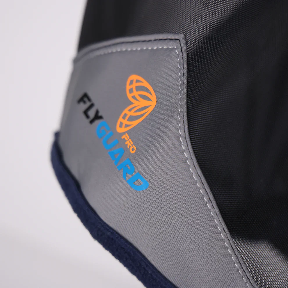 Shires Flyguard Pro Fine Mesh Fly Mask With Ears Navy - Image 2
