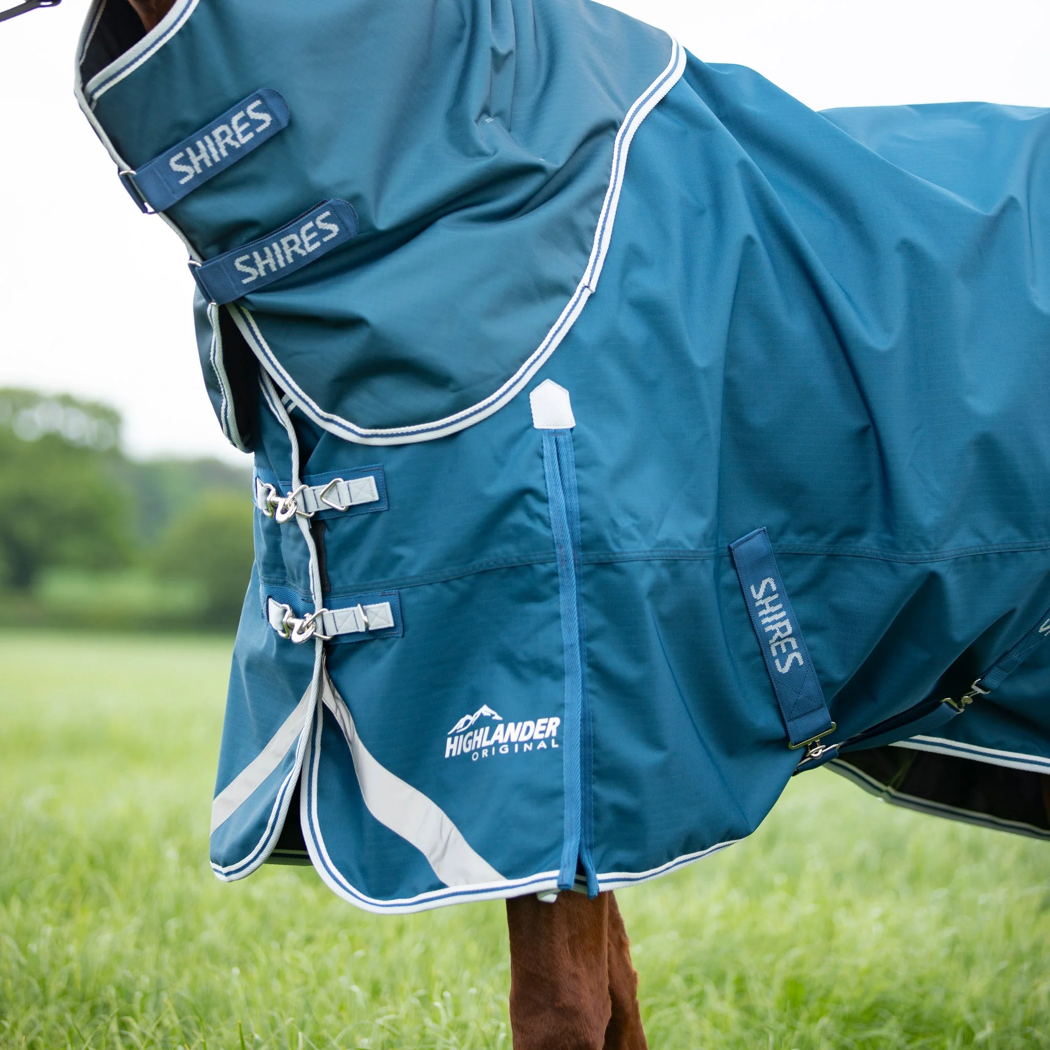 Shires Highlander Original 50g Turnout Rug & Neck Set Ocean - Image 3
