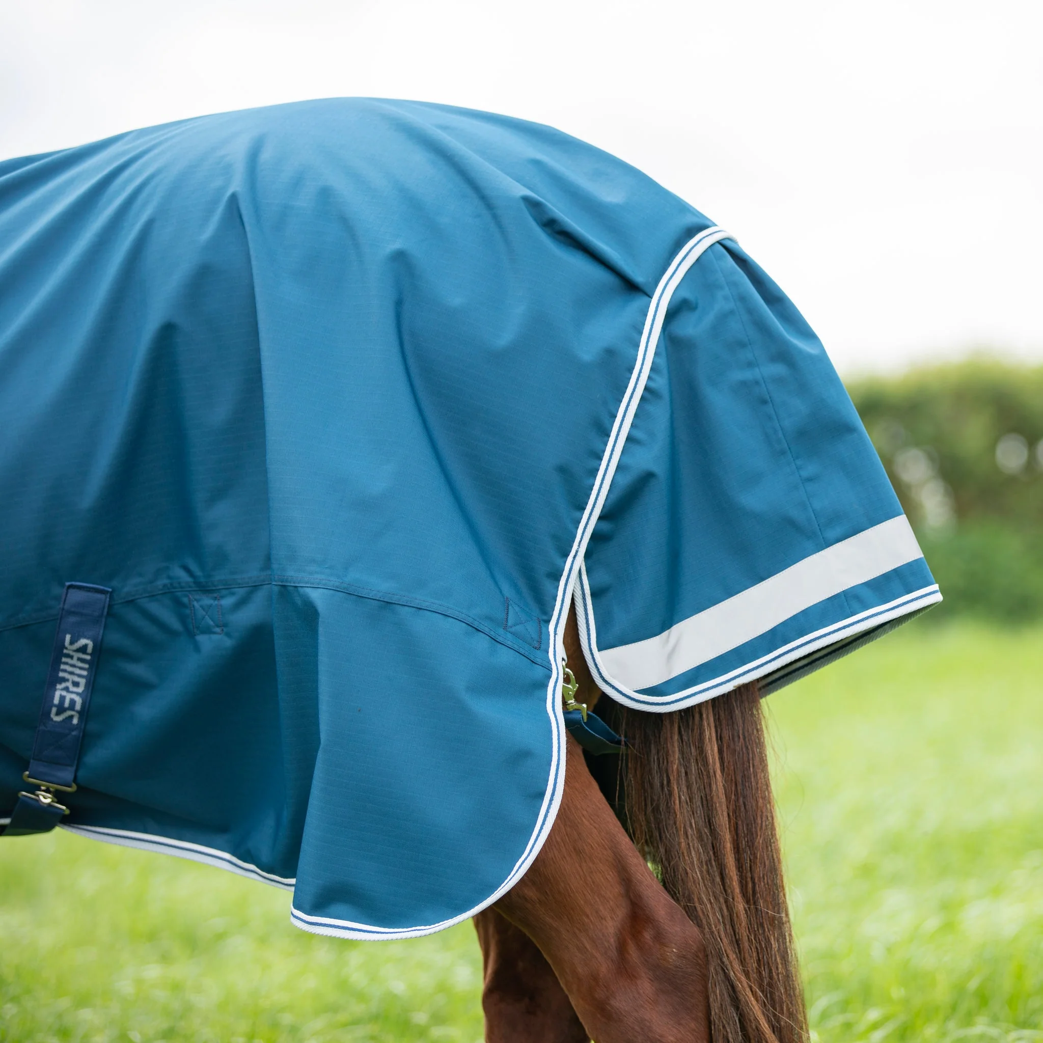Shires Highlander Original 50g Turnout Rug & Neck Set Ocean - Image 4