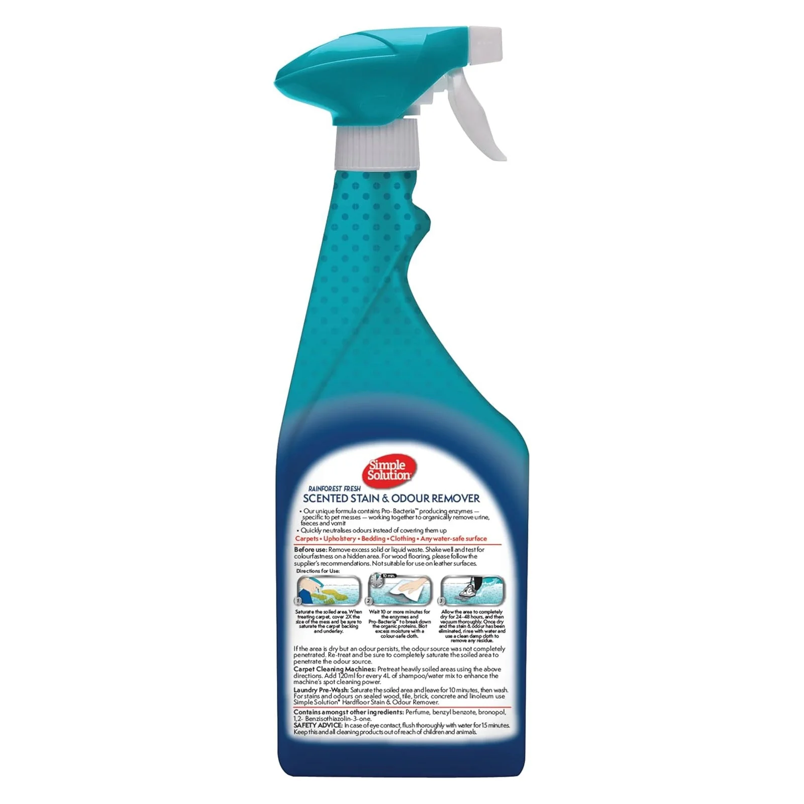 Simple Solution Stain + Odour Remover Rainforest Fresh Dog 750ml - Image 2