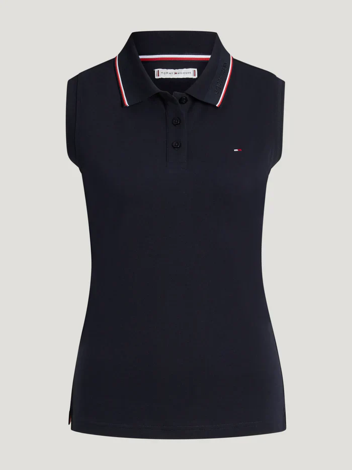 Tommy Hilfiger Equestrian Cordova Sleeveless Polo Desert Sky - Image 2