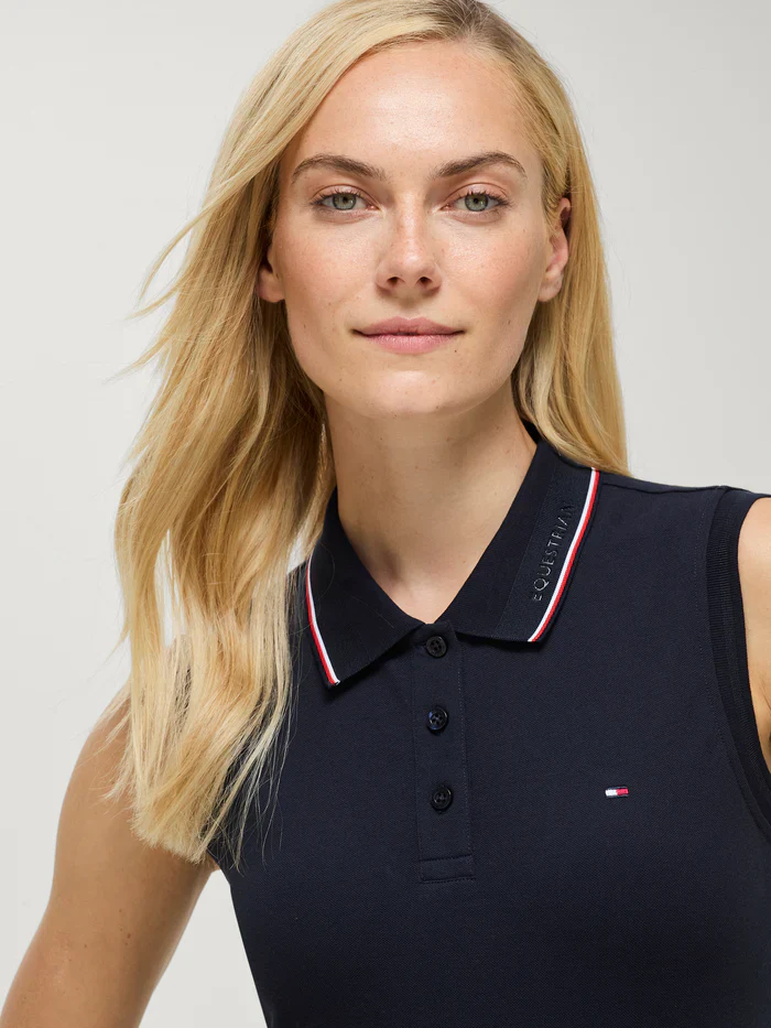 Tommy Hilfiger Equestrian Cordova Sleeveless Polo Desert Sky - Image 3