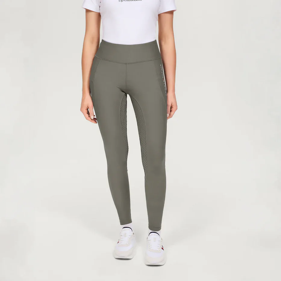 Tommy Hilfiger Equestrian Devon Riding Full Grip Leggings Ash