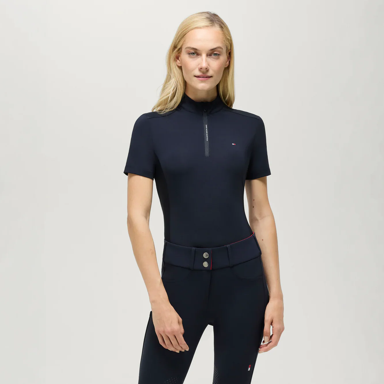 Tommy Hilfiger Equestrian Palma 1/4 Zip Training Top Desert Sky
