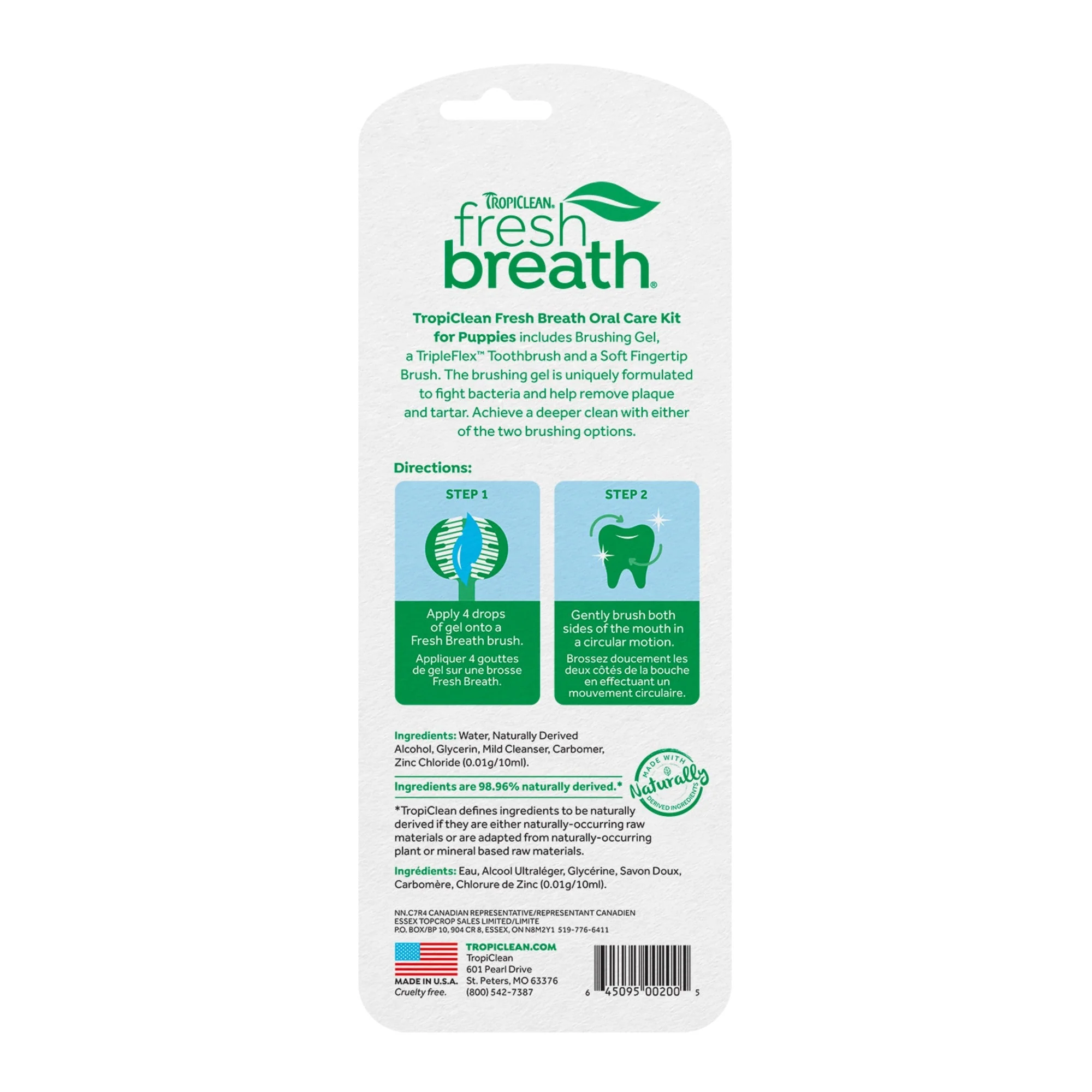 Tropiclean Fresh Breath Puppy Oral Care Kit 59ml - Image 3