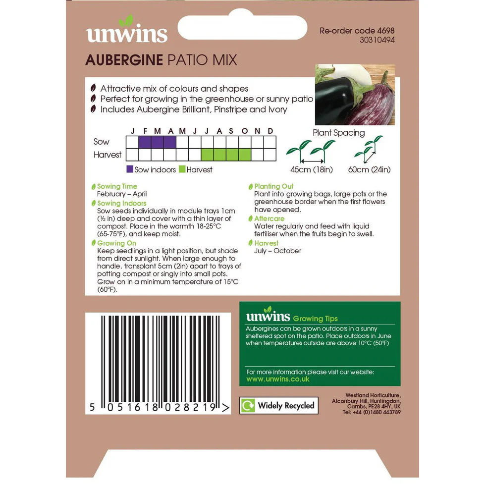 Unwins Aubergine Patio Mix - Image 2