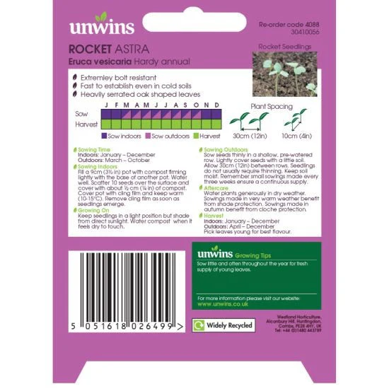 Unwins Herb Rocket Astra - Image 2