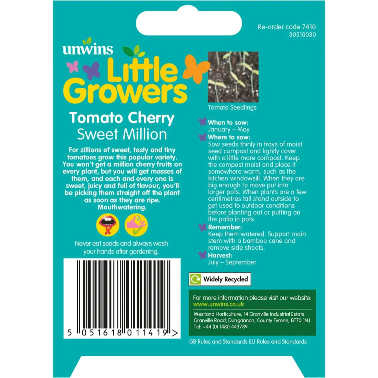 Unwins Little Growers Tomato Cherry - Image 2