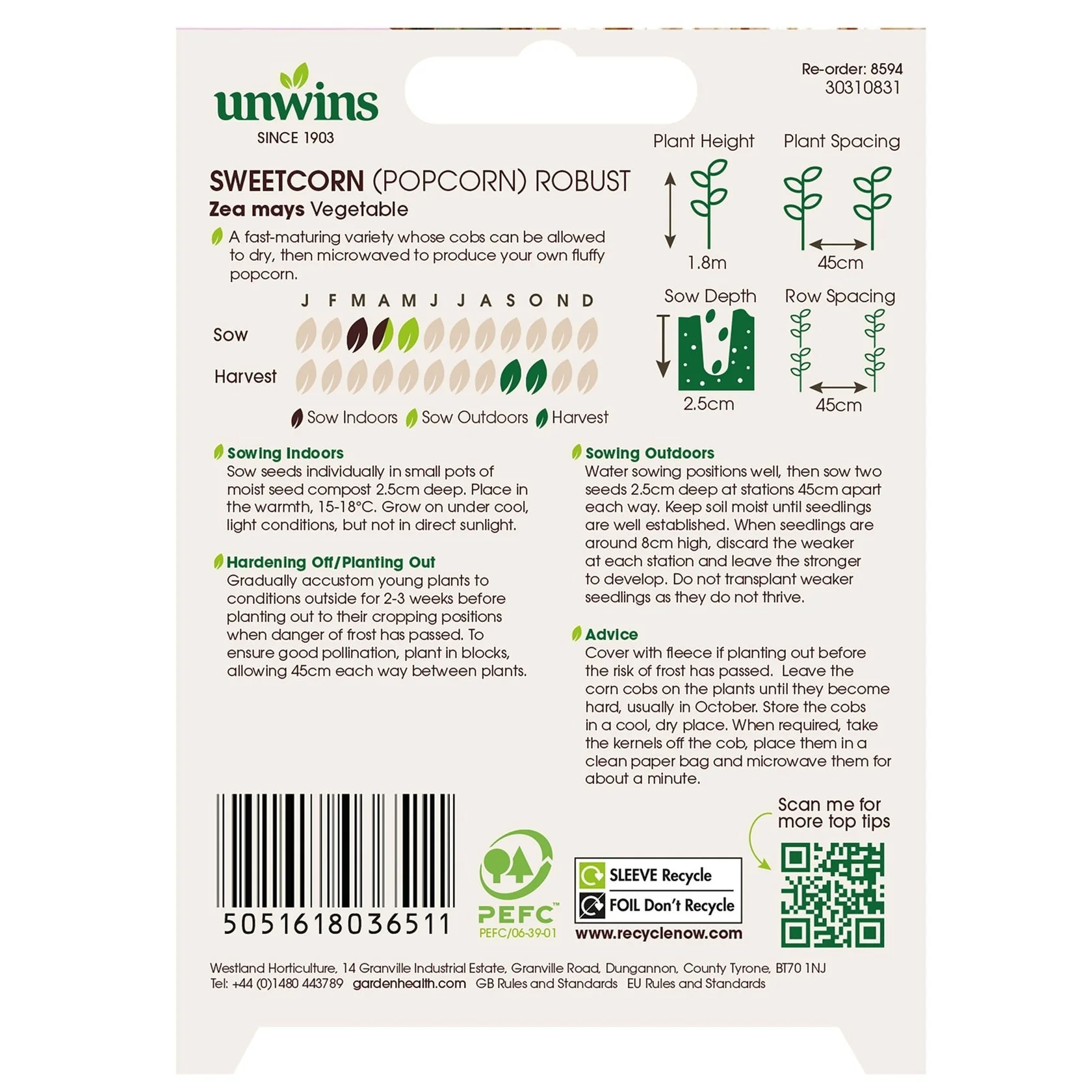 Unwins Popcorn Sweetcorn Robust - Image 2