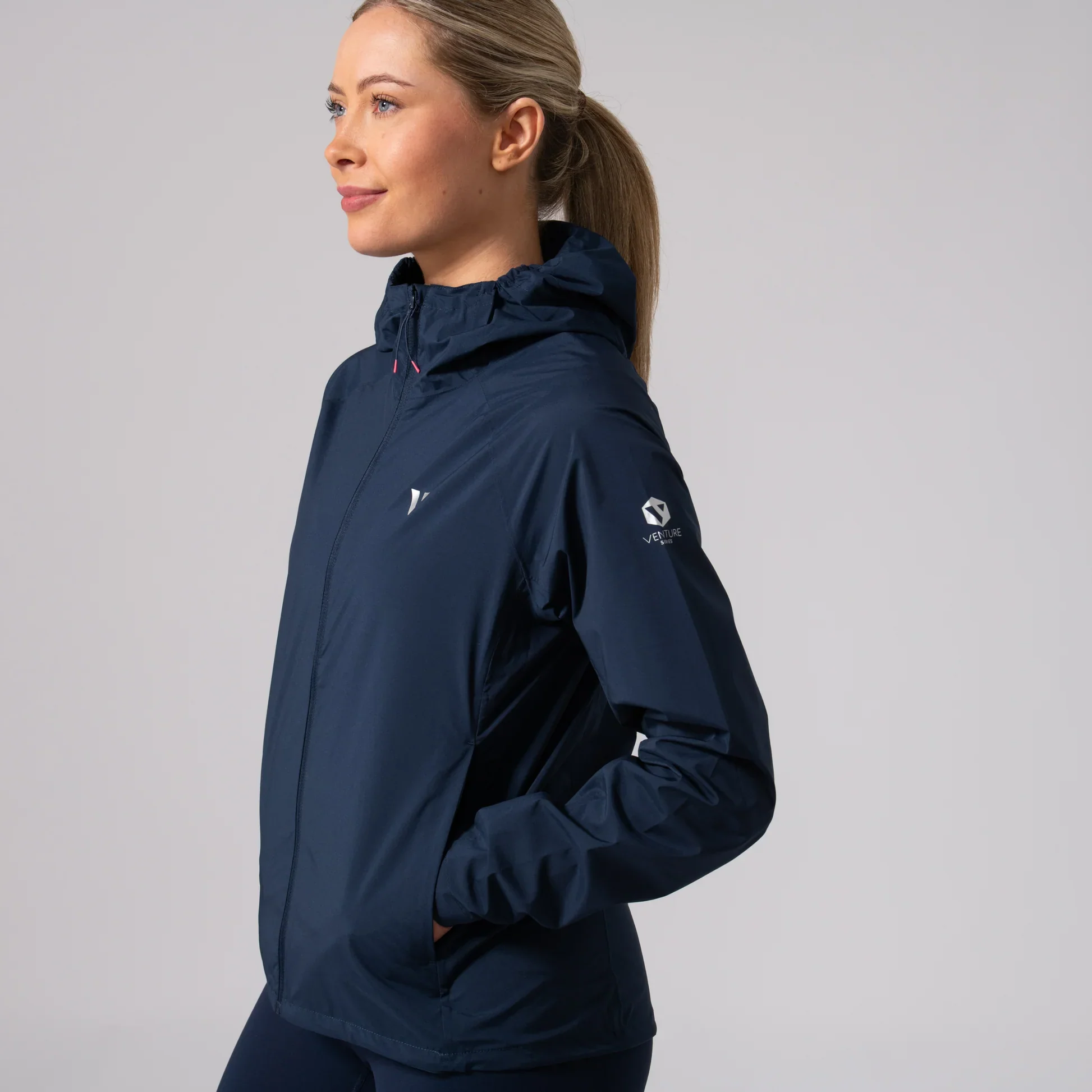 Venture Series Ladies Ultralite Jacket Navy - Image 3
