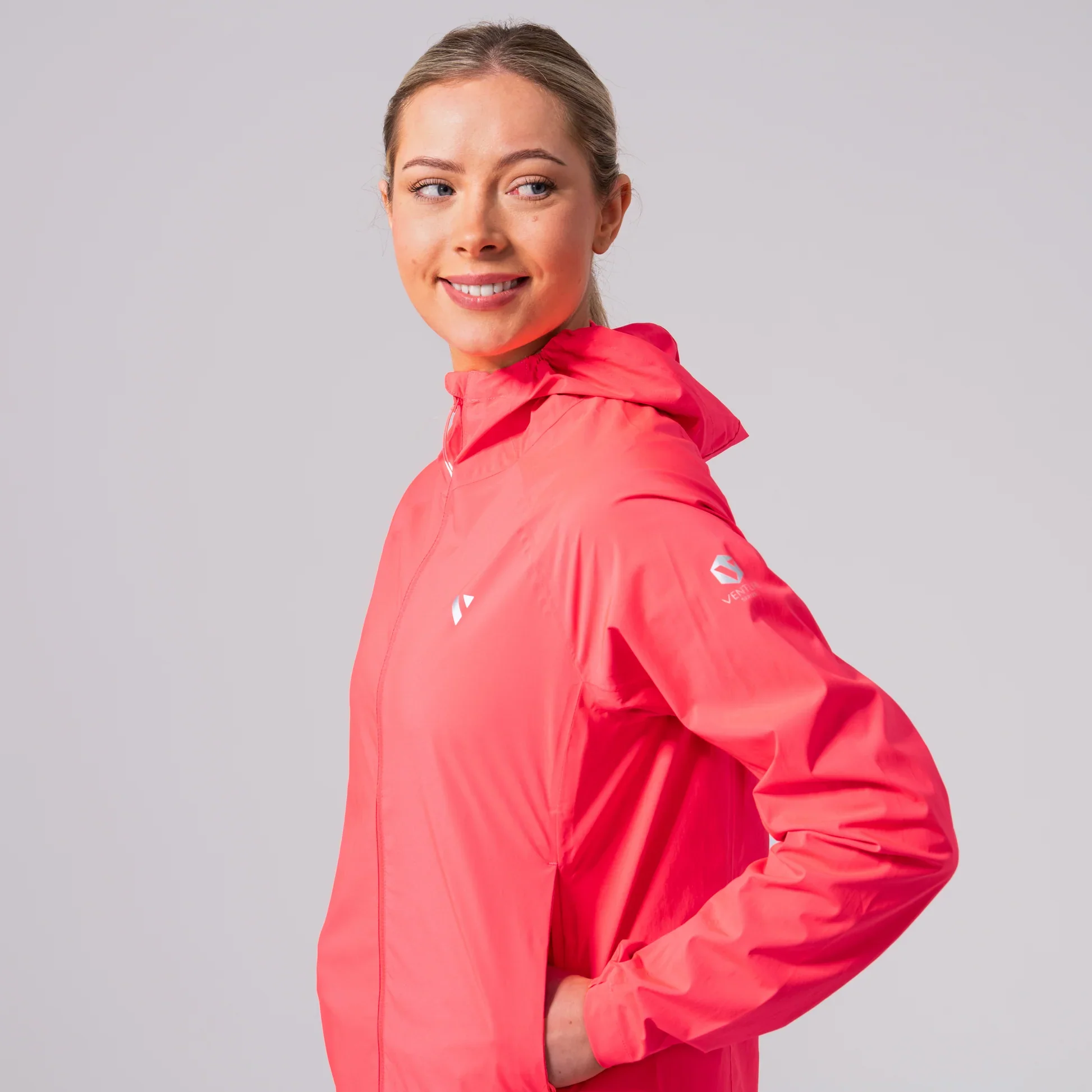 Venture Series Ladies Ultralite Jacket Neon Watermelon - Image 3