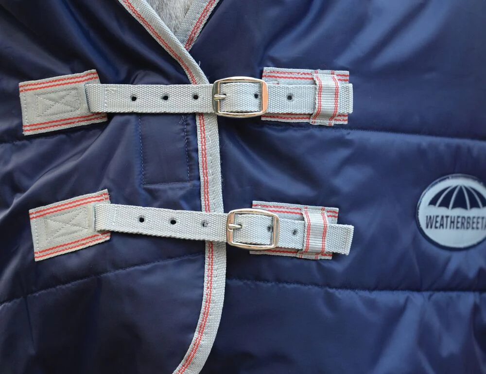 Weatherbeeta Comfitec 210D Channel Quilt Combo Neck 110g Medium/Lite Navy/Red/Silver - Image 2