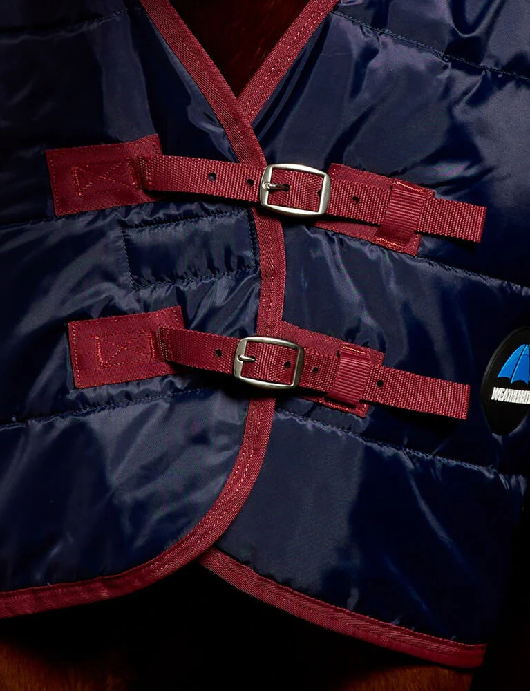 Weatherbeeta Comfitec 210D Channel Quilt Stable Combo 360g Navy / Burgundy - Image 4