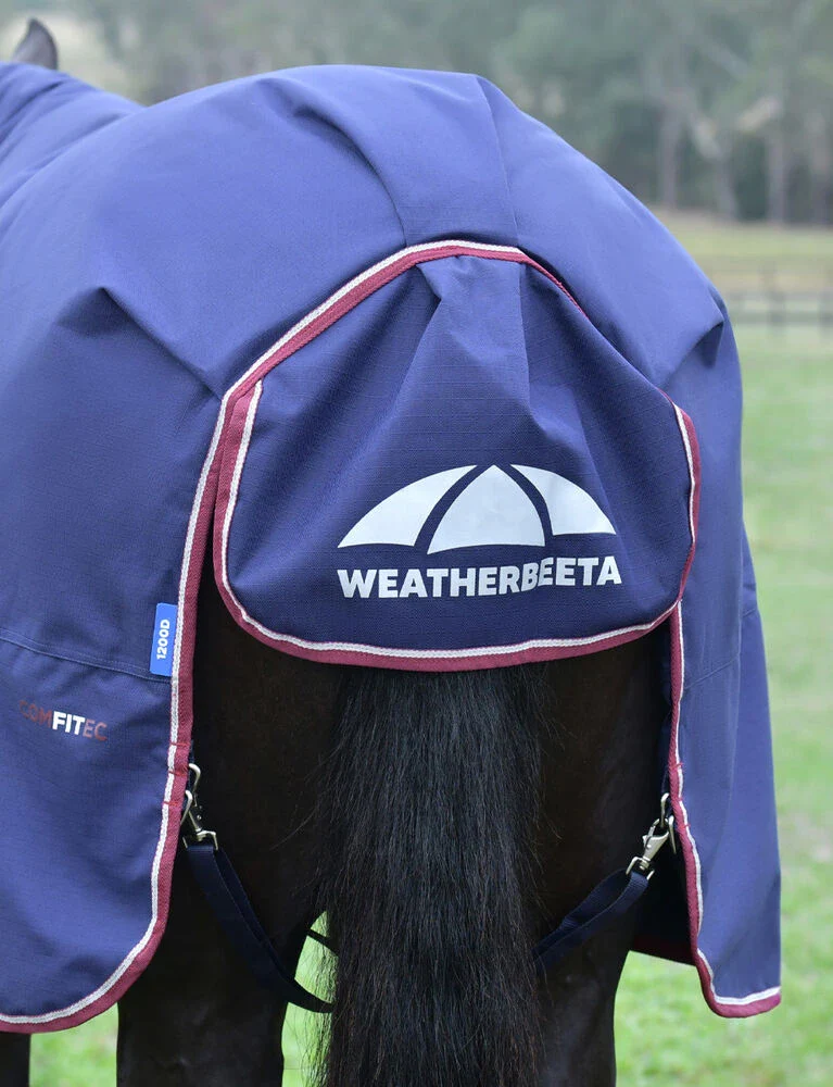 Weatherbeeta Comfitec Essential Combo Turnout 360g Navy / Burgundy - Image 2