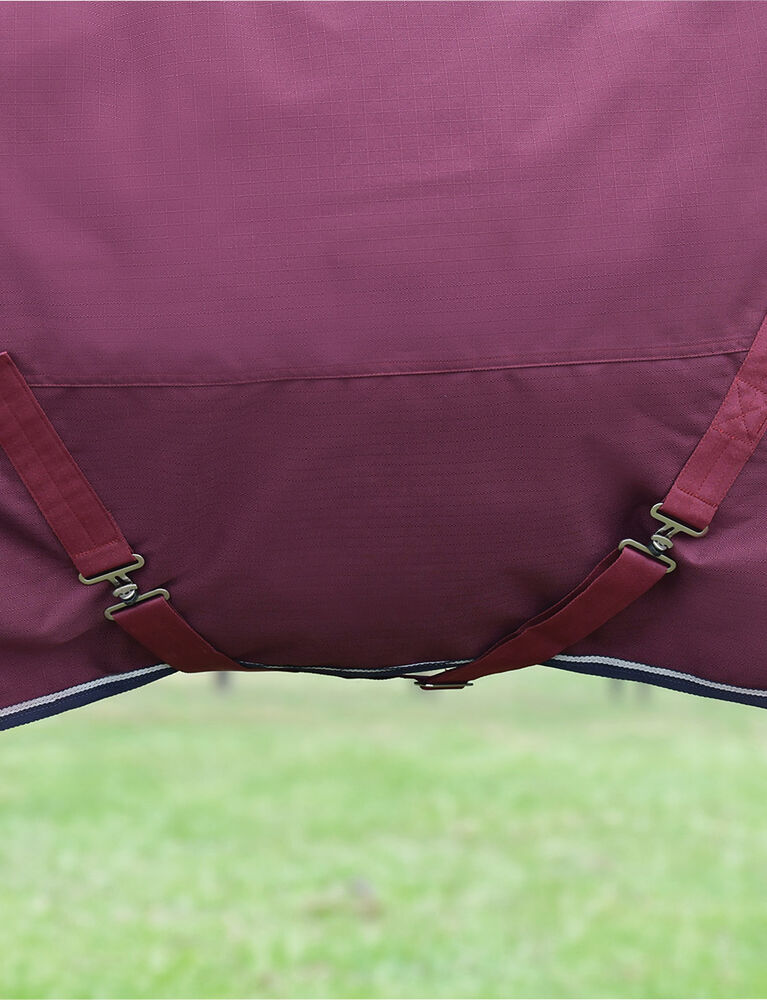 Weatherbeeta Comfitec Essential Turnout Detach-A-Neck 220g Burgundy / Navy - Image 2