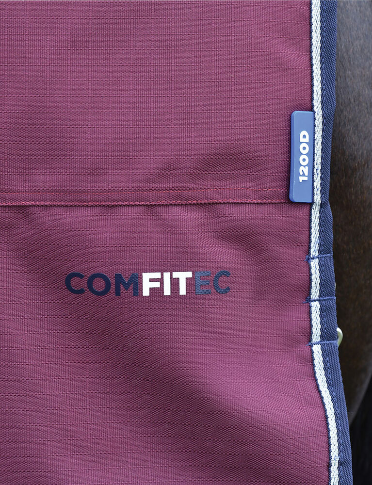Weatherbeeta Comfitec Essential Turnout Detach-A-Neck 220g Burgundy / Navy - Image 7
