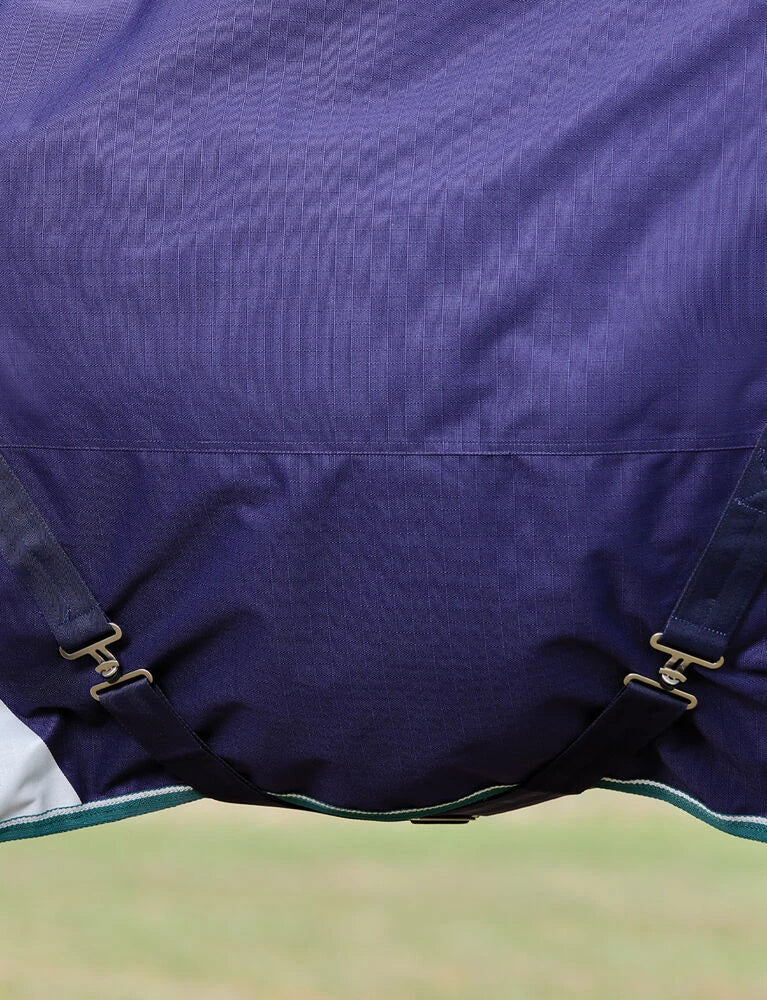 Weatherbeeta Comfitec Plus Dynamic Turnout Detach-A-Neck 100g Forest Green / Navy - Image 2