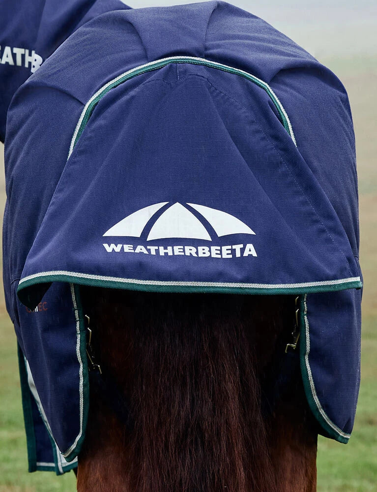 Weatherbeeta Comfitec Plus Dynamic Turnout Detach-A-Neck 100g Forest Green / Navy - Image 3
