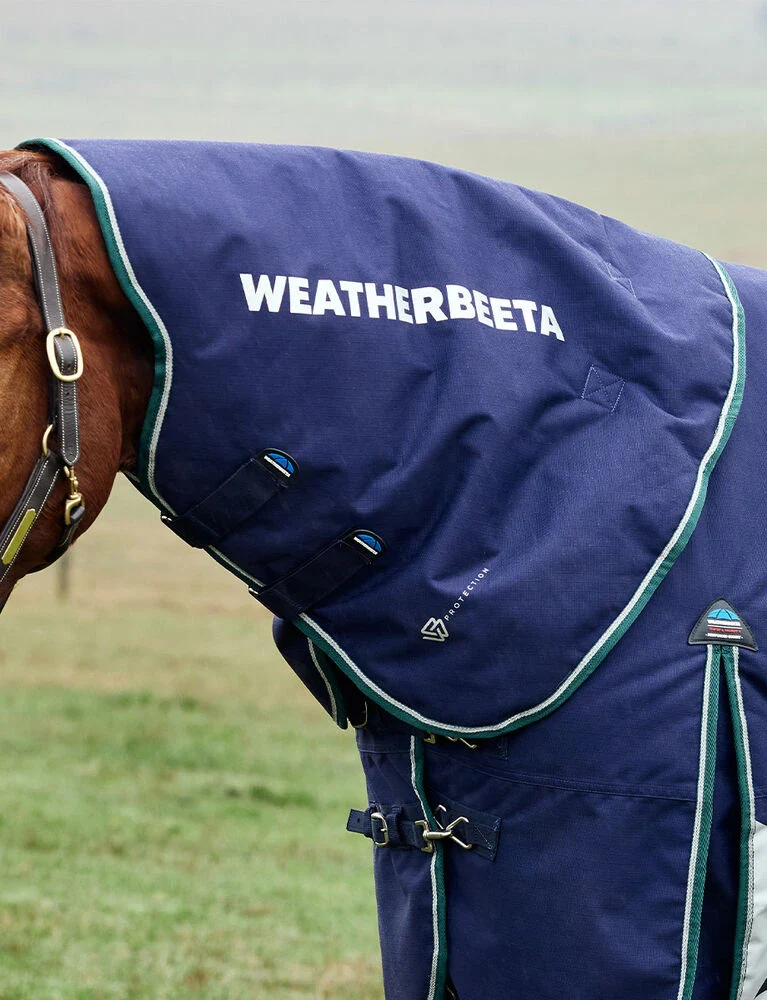 Weatherbeeta Comfitec Plus Dynamic Turnout Detach-A-Neck 100g Forest Green / Navy - Image 4
