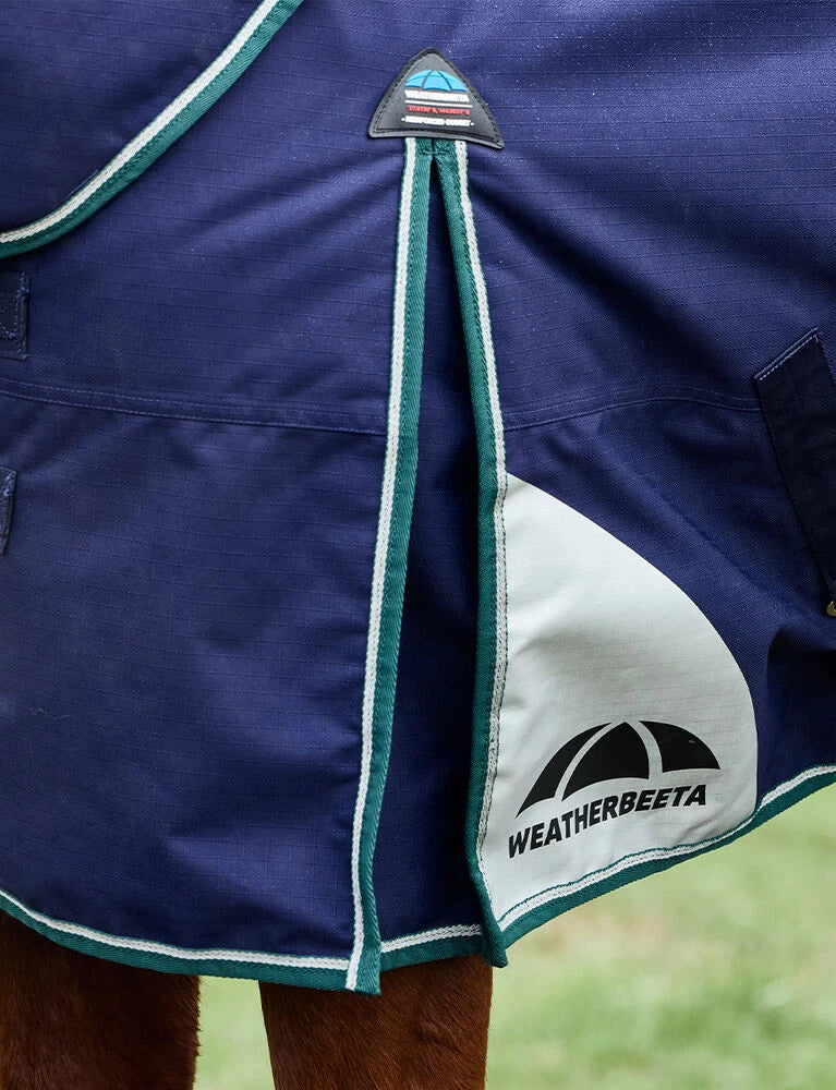 Weatherbeeta Comfitec Plus Dynamic Turnout Detach-A-Neck 100g Forest Green / Navy - Image 6