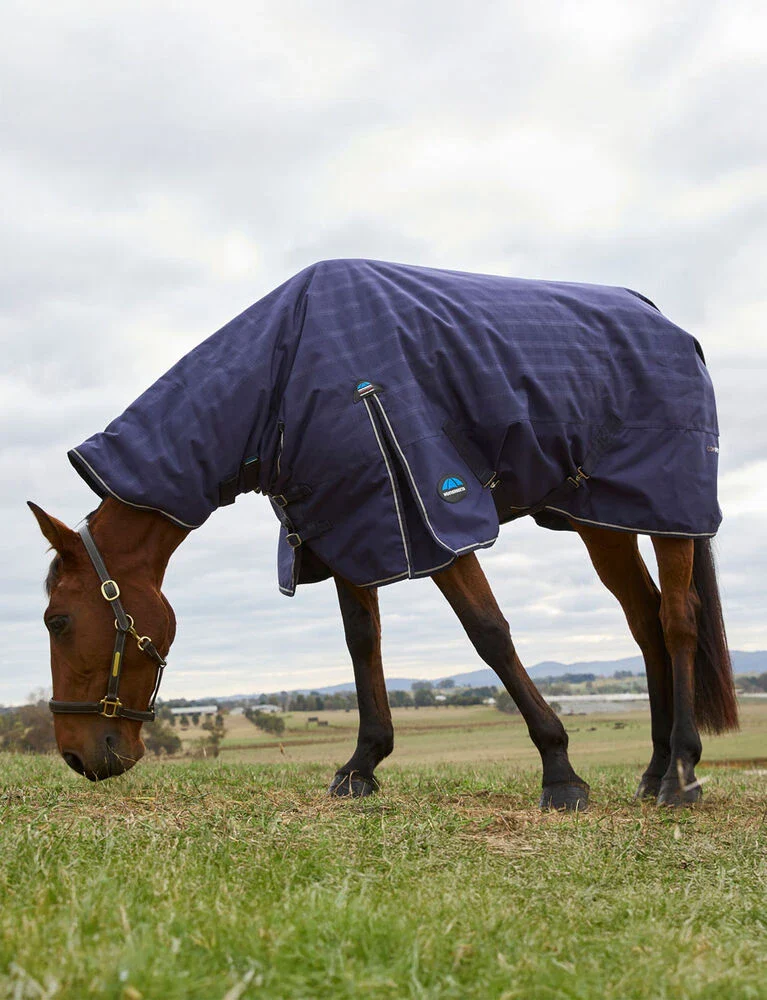 Weatherbeeta Comfitec Prelim Turnout Combo 220g Navy Embossed Plaid - Image 2