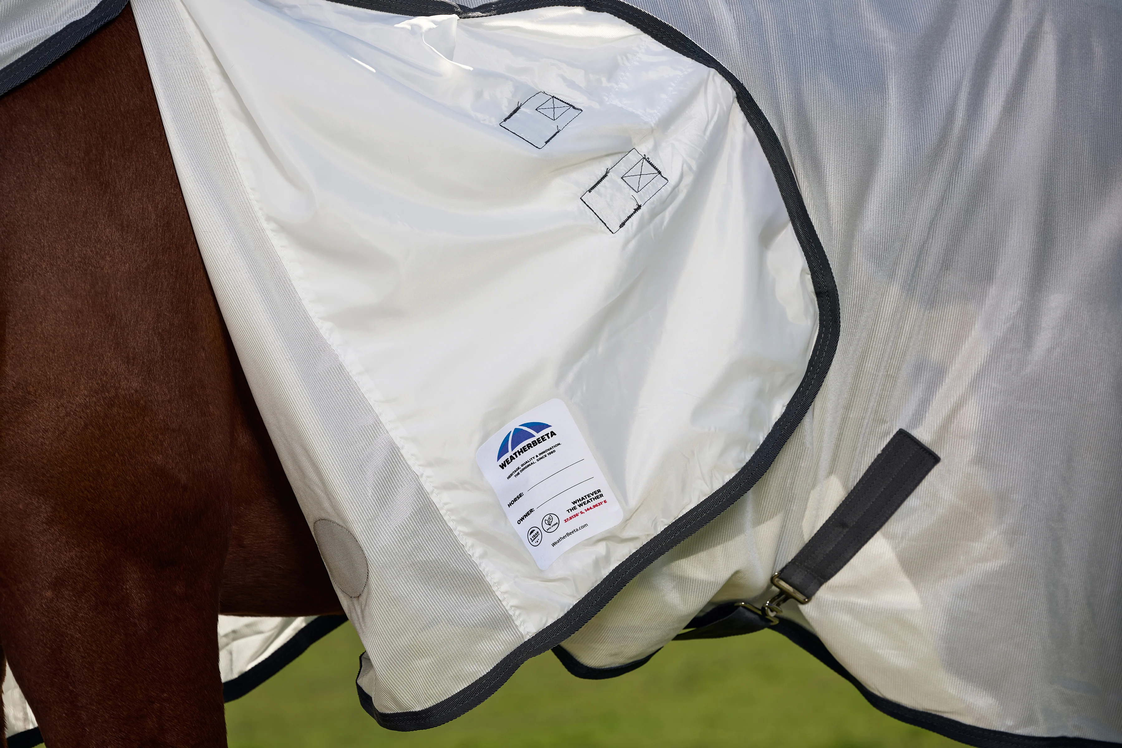Weatherbeeta Comfitec Tyro Fly Sheet Combo White/Charcoal - Image 7