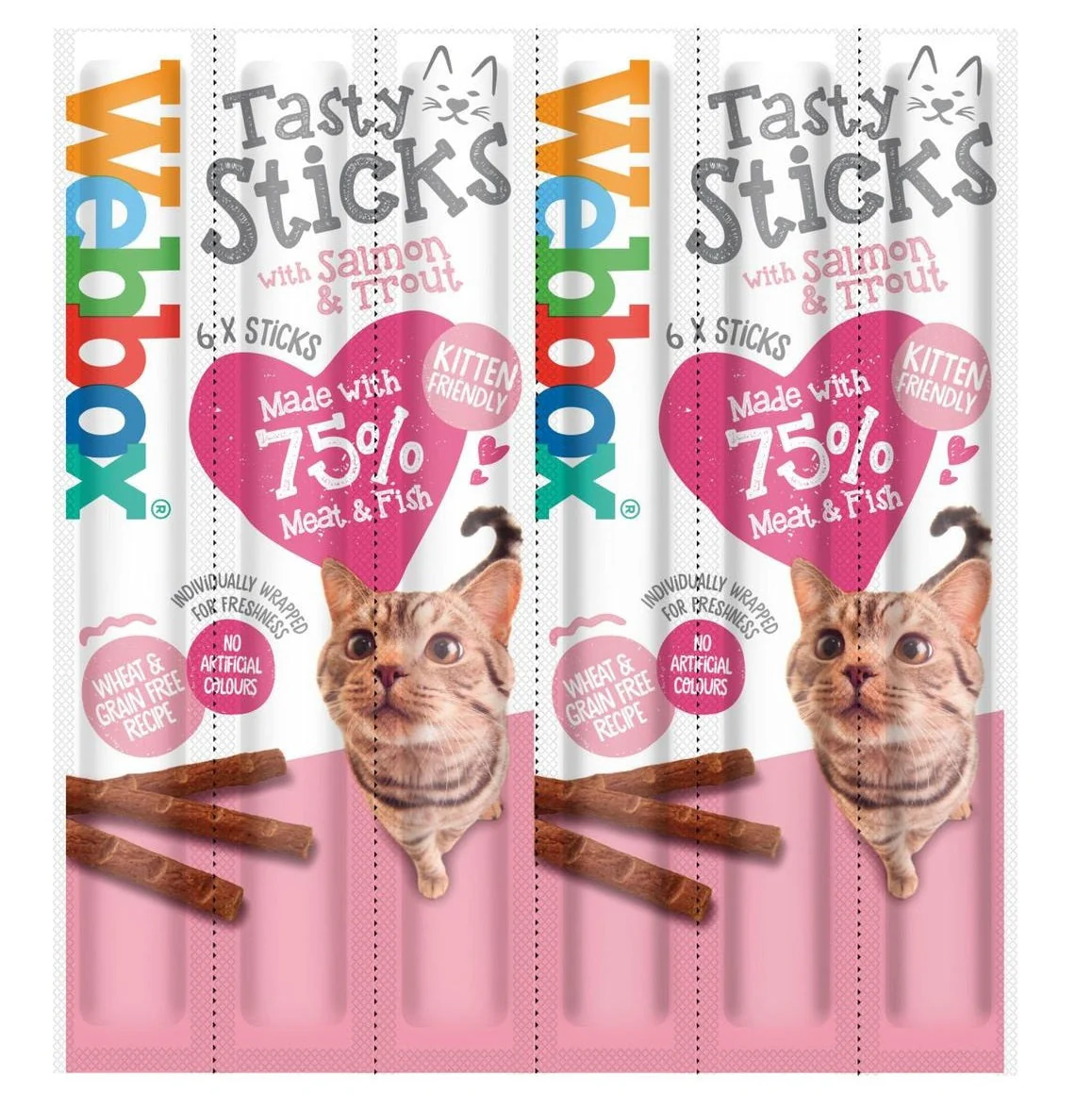 Webbox Tasty Sticks Salmon & Trout Cat Treats 30g