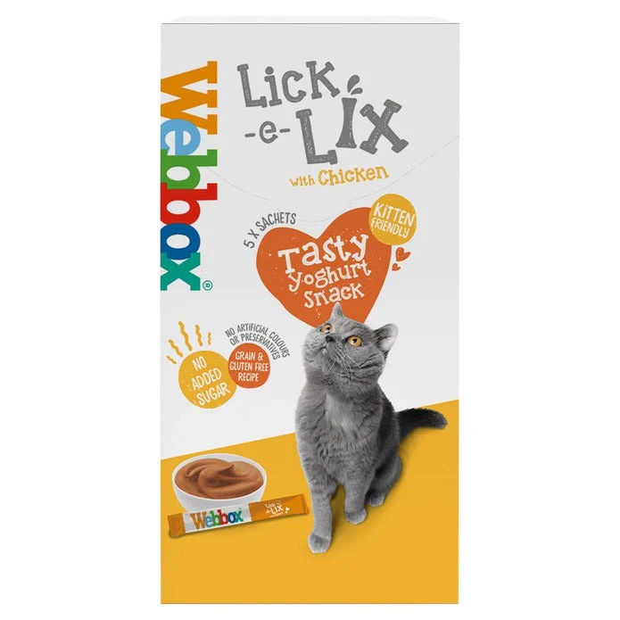 Webbox Lick-e-Lix Chicken Cat Treats 5x15g - Image 2