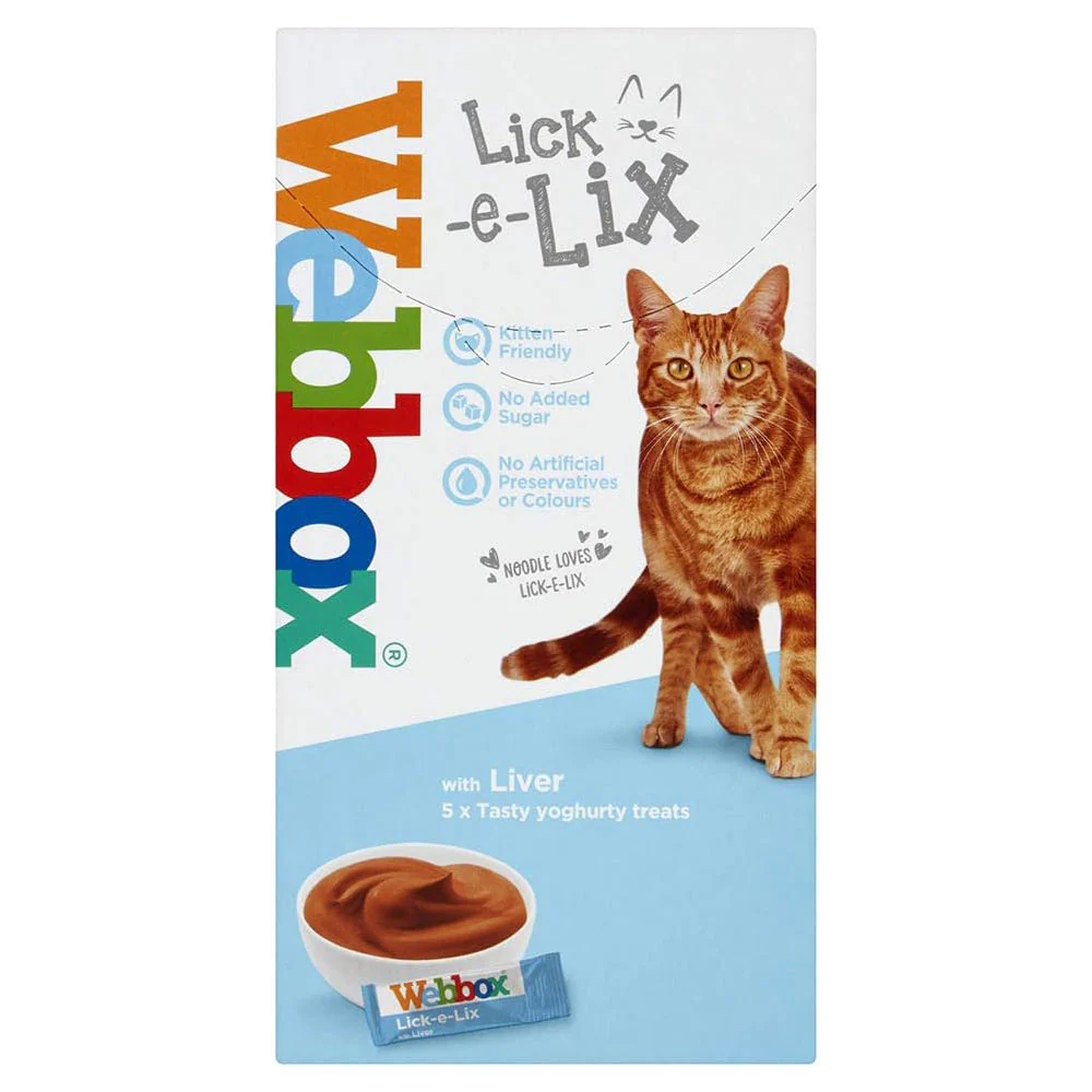 Webbox Lick-e-Lix Liver Cat Treats 5x10g - Image 2