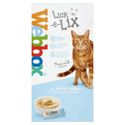 Webbox Lick-e-Lix with Milk & Yoghurt Cat Treats 7x10g - Image 2