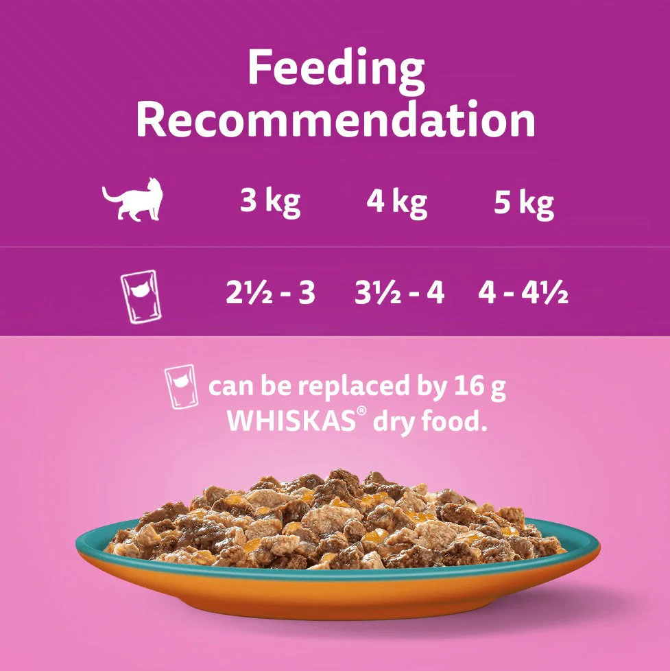 Whiskas 1+ Duo Surf & Turf in Jelly Adult Wet Cat Food Pouches 40x85g - Image 3