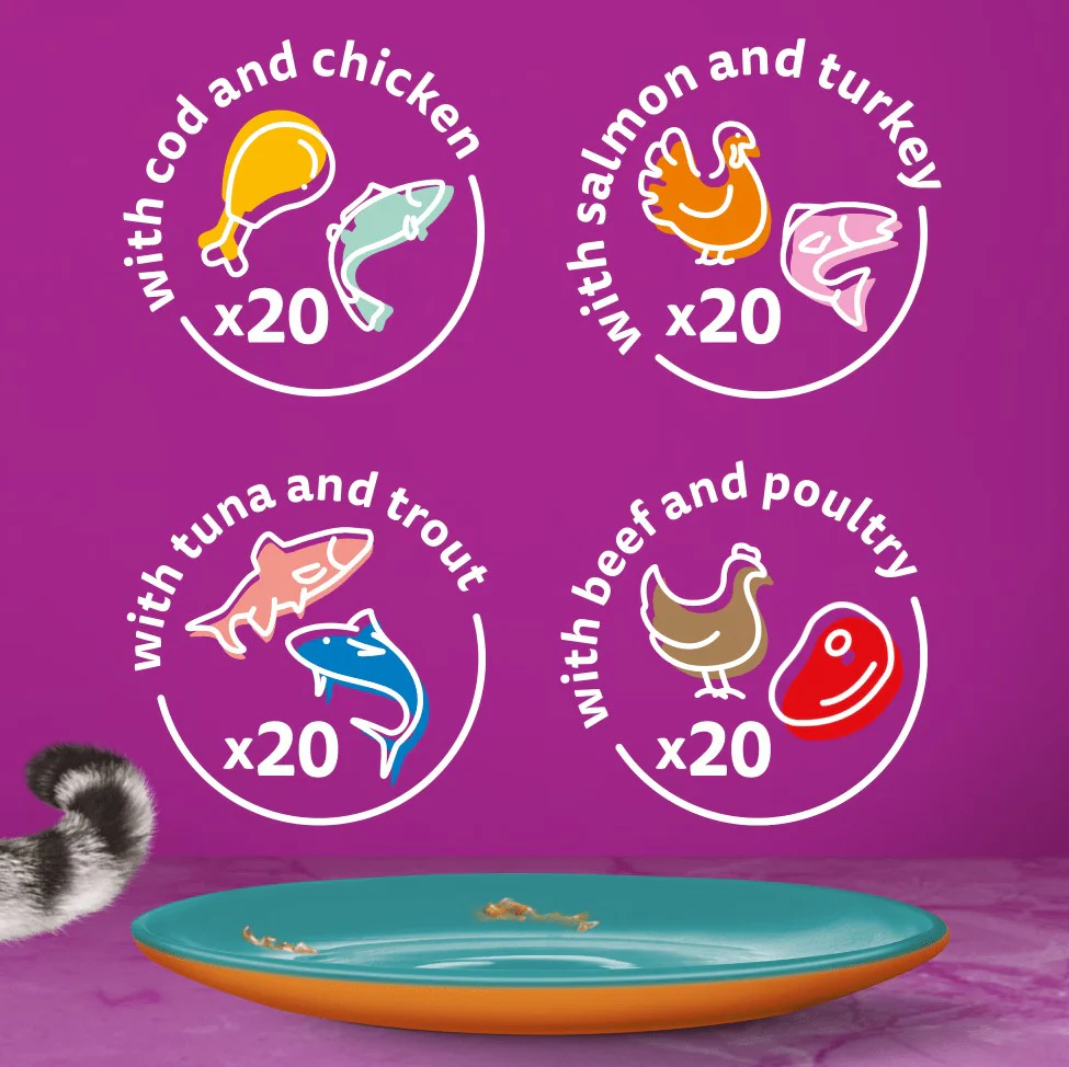 Whiskas 1+ Duo Surf & Turf in Jelly Adult Wet Cat Food Pouches 80x85g - Image 4